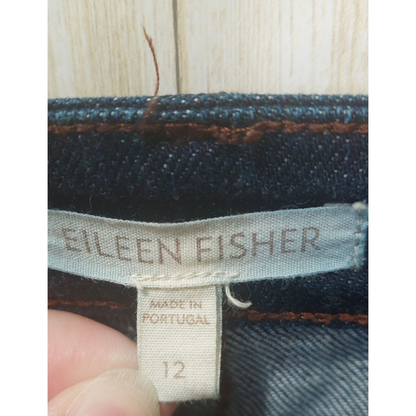 Eileen Fisher Women's Jeans Size 12 RN78121 CA34460 Dark Wash~Stretch