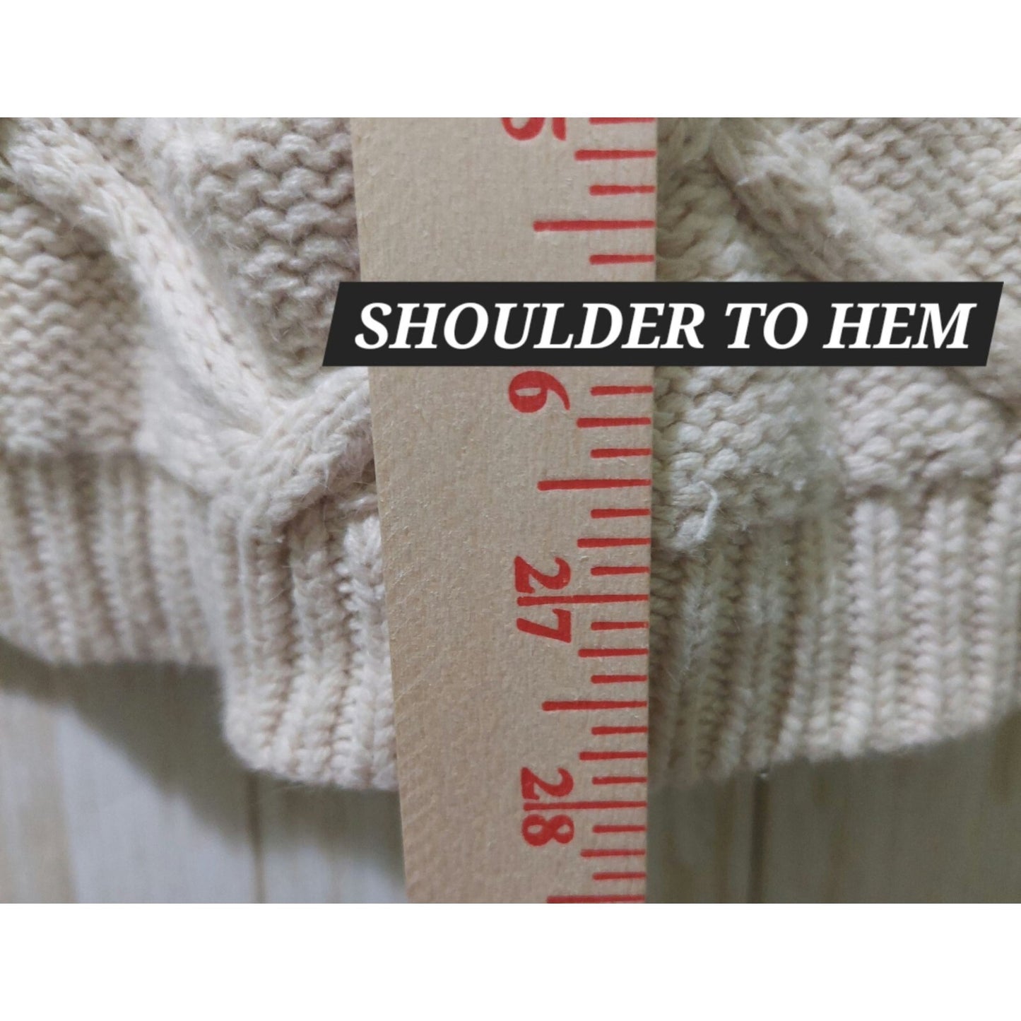 Vintage Mixed Blues Mock Neck Ivory Cable Knit Sweater Medium~80's~Heavy/Thick