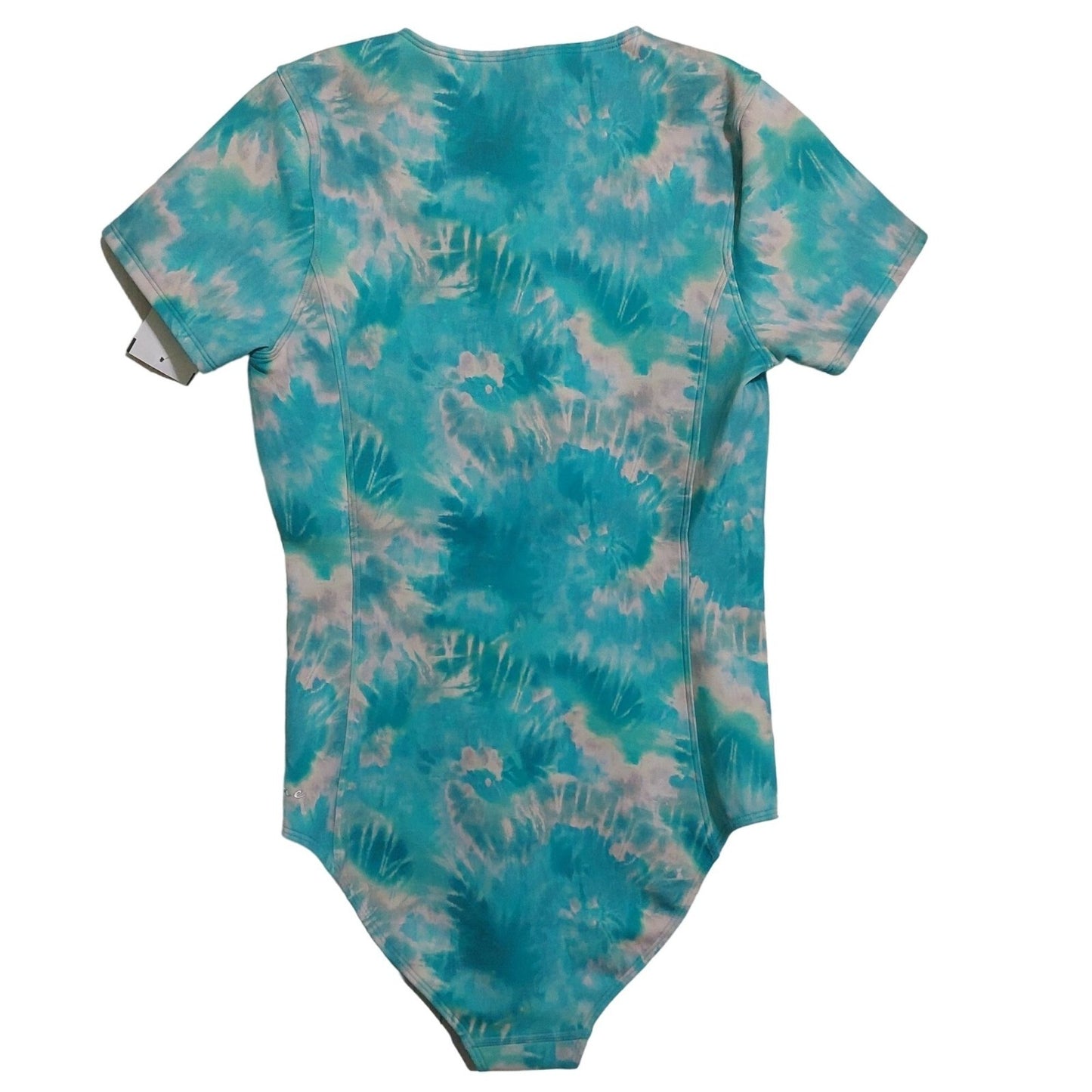 Calme Womens Neoprene Zip Front One Piece Blue Swim/Snorkel/Scuba Suit Small