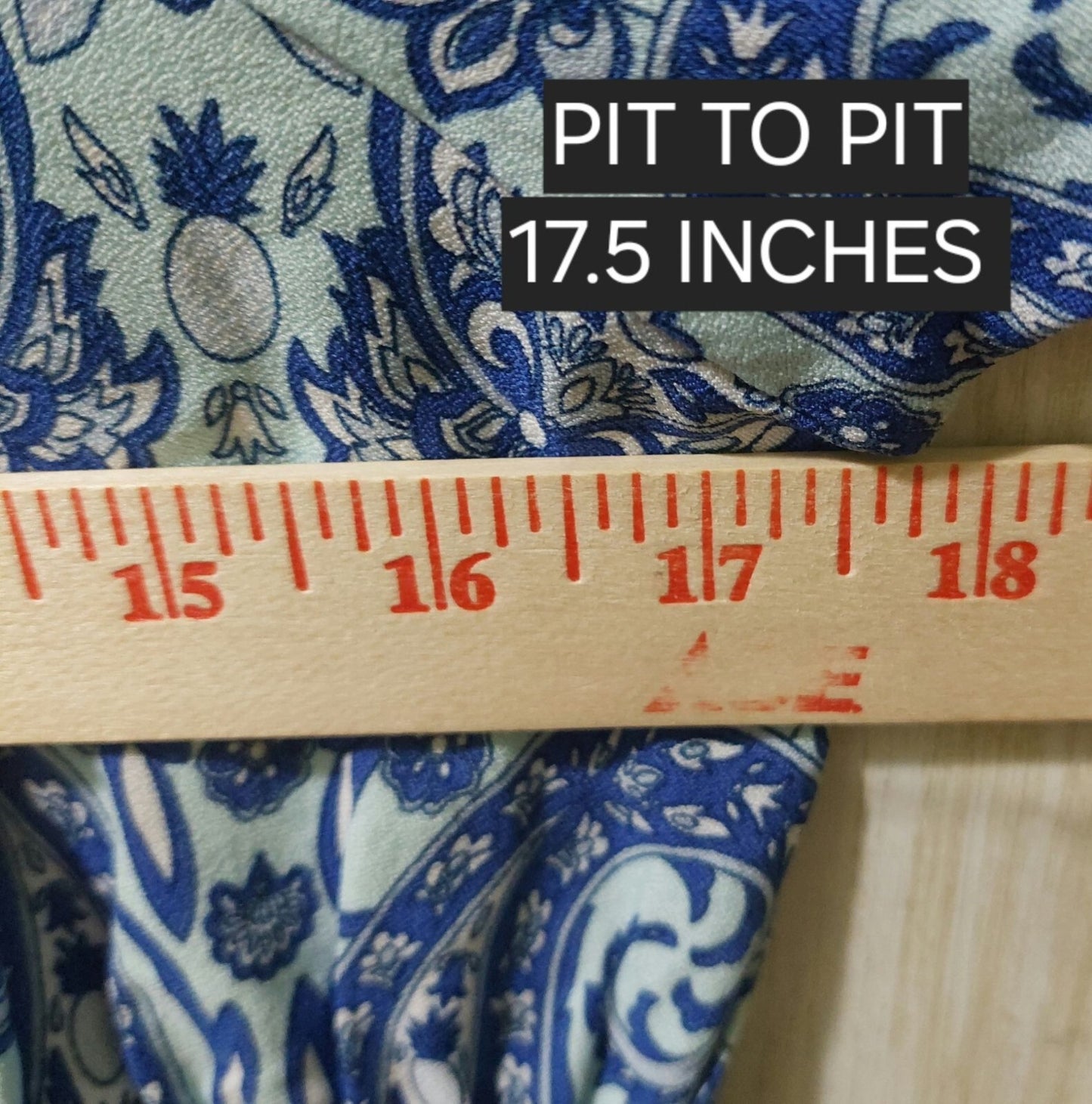 Simply Southern XL Blue Paisley Smocked Dress W/ Puffed Sleeves~Crisscross Back