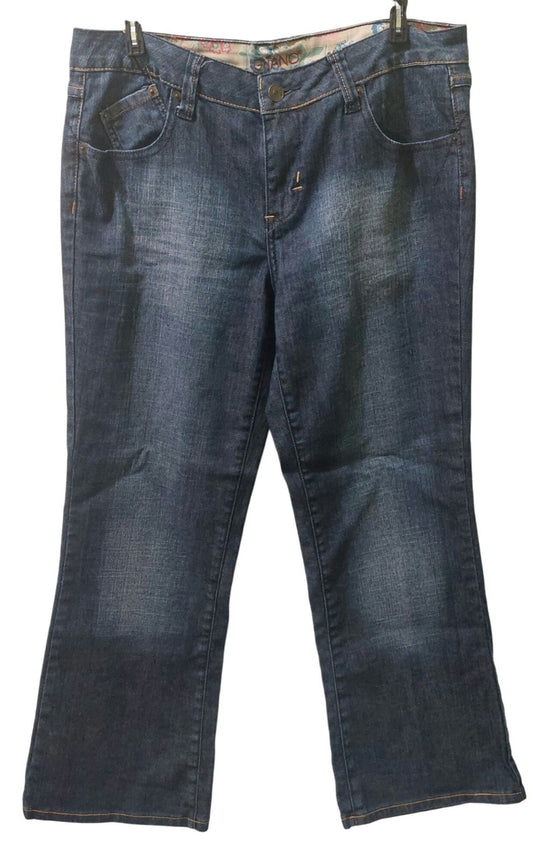NWOT Vintage Gitano Womens Petite Flare Denim Jeans 14P~Stretch~Faded
