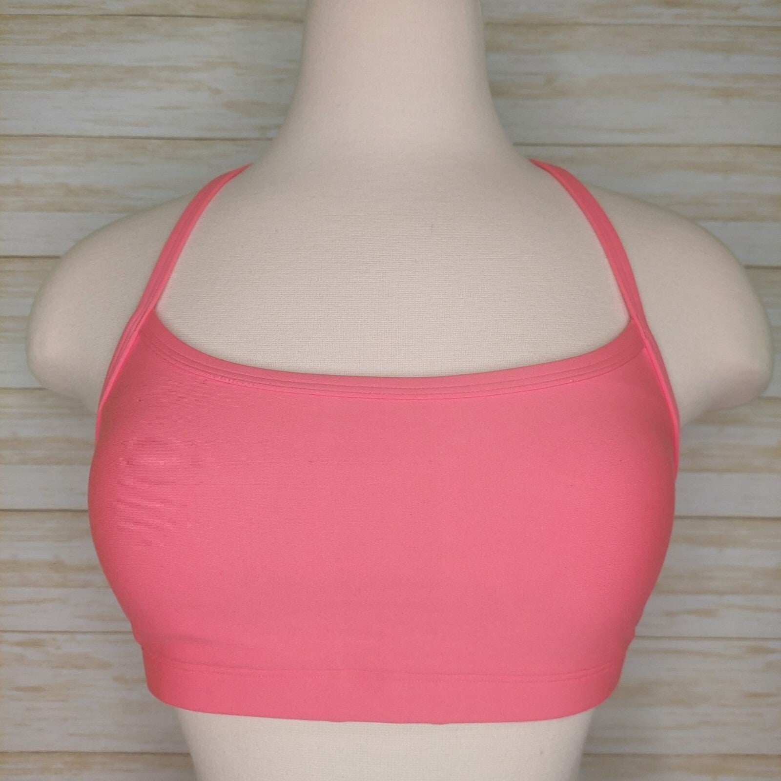 Calme By Johnny Was Women's Endurance Racerback Sports Bra Coral Pink Size S