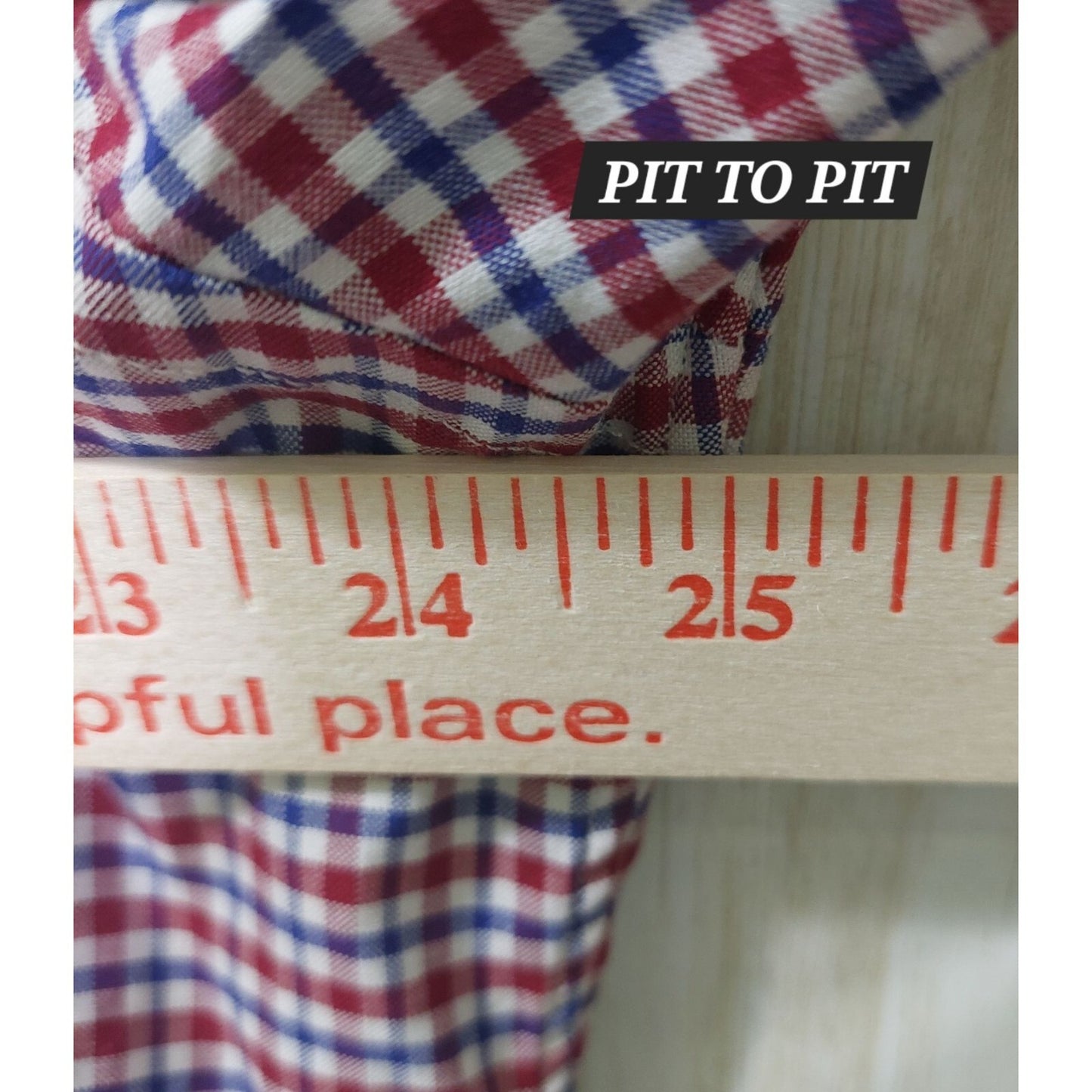 Cremieux Collection Men's Red & Blue Gingham Button Up Long Sleeve Shirt Size XL