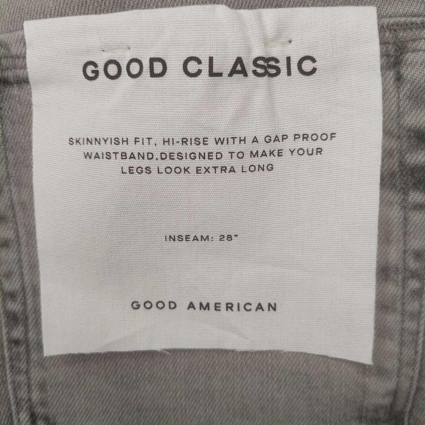 Good American Good Classic Women's Jean's Size 4/27 Gray