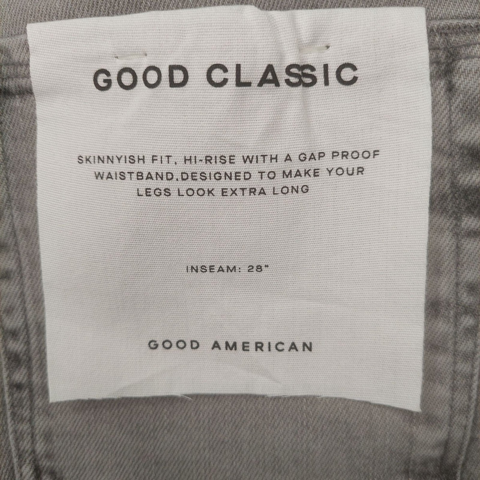 Good American Good Classic Women's Jean's Size 4/27 Gray