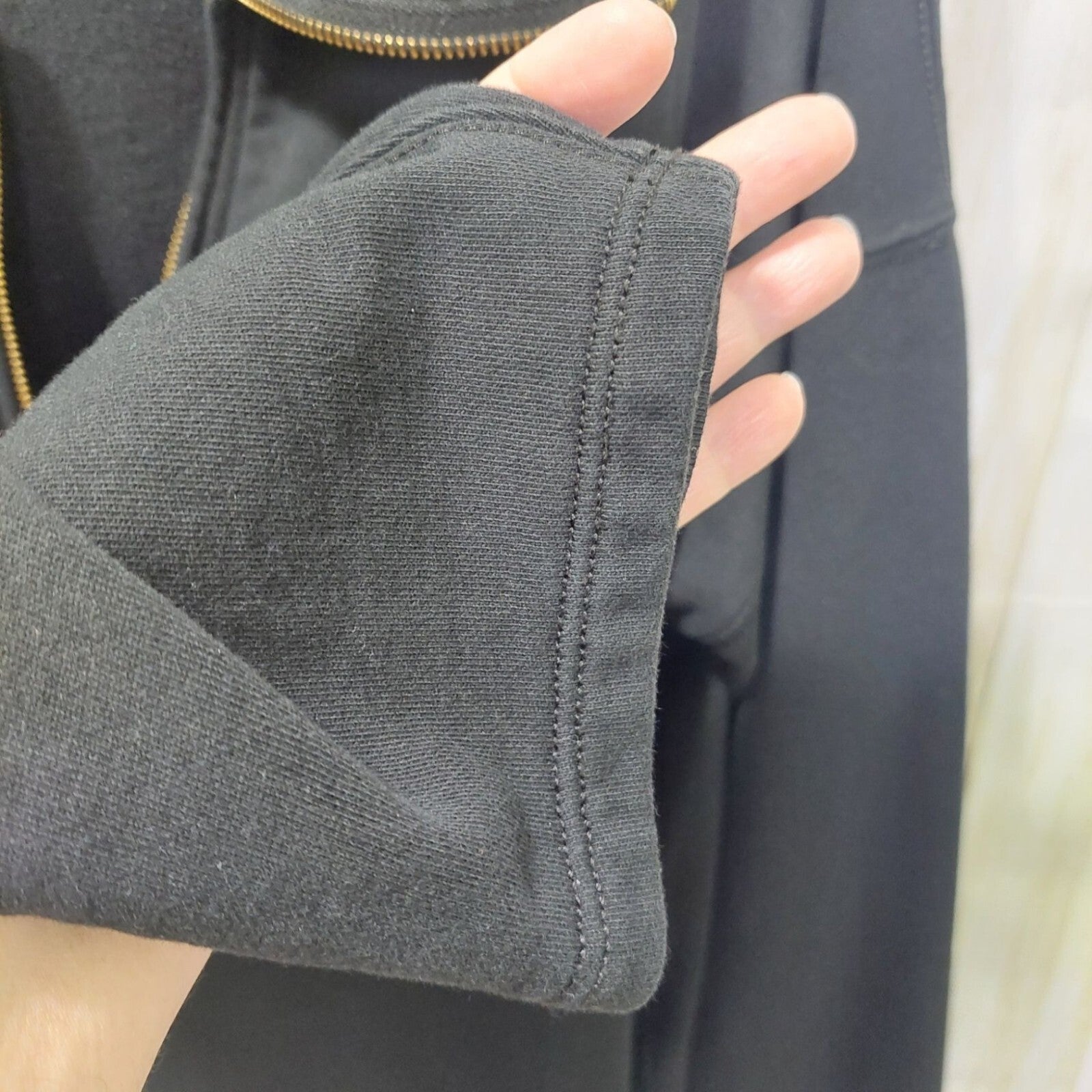 J.Crew Black Half-Zip Pullover Sweatshirt Mens Medium With Pockets