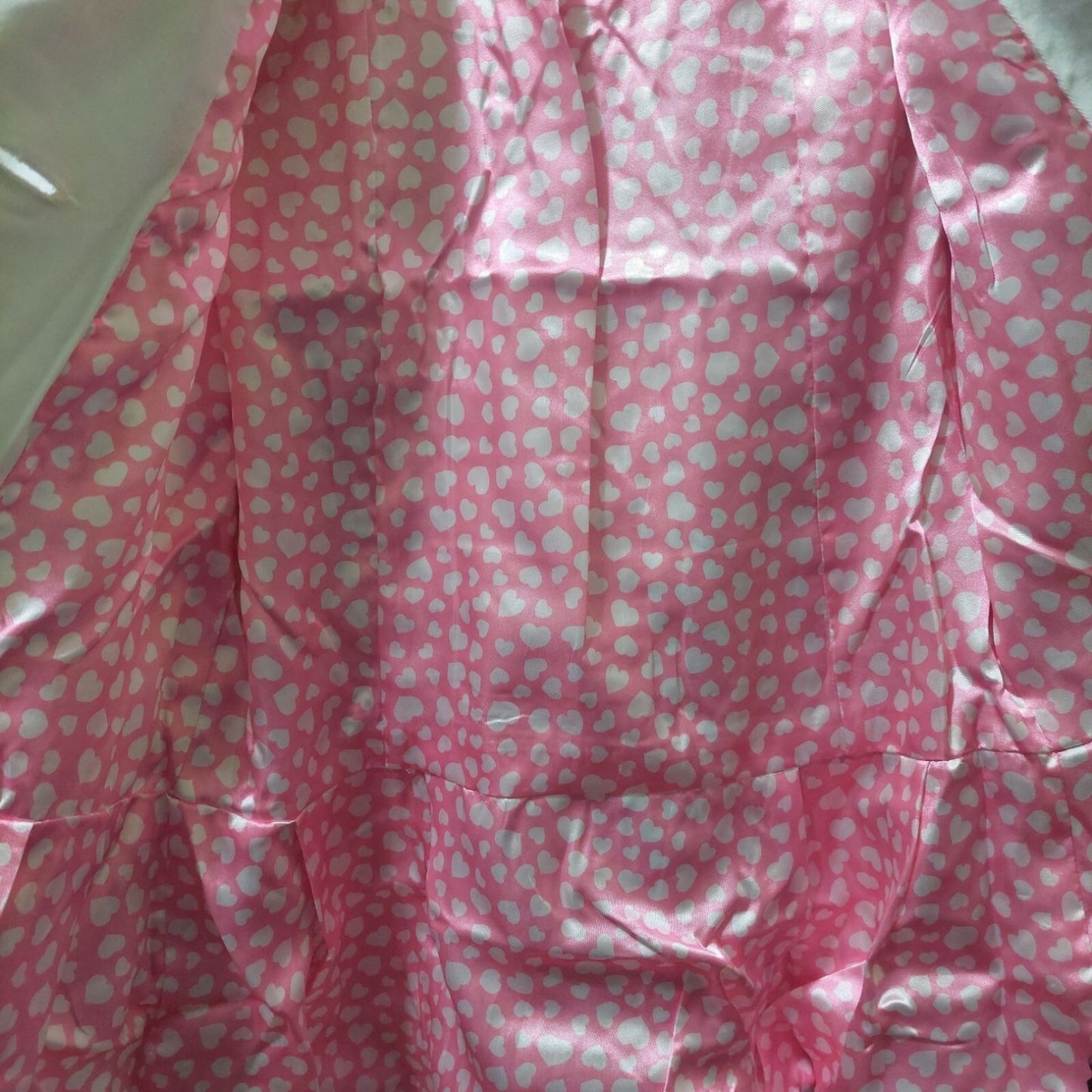 NWOT Aziz White Double-Breasted Belted Trench Coat With Ruffle Accents Medium