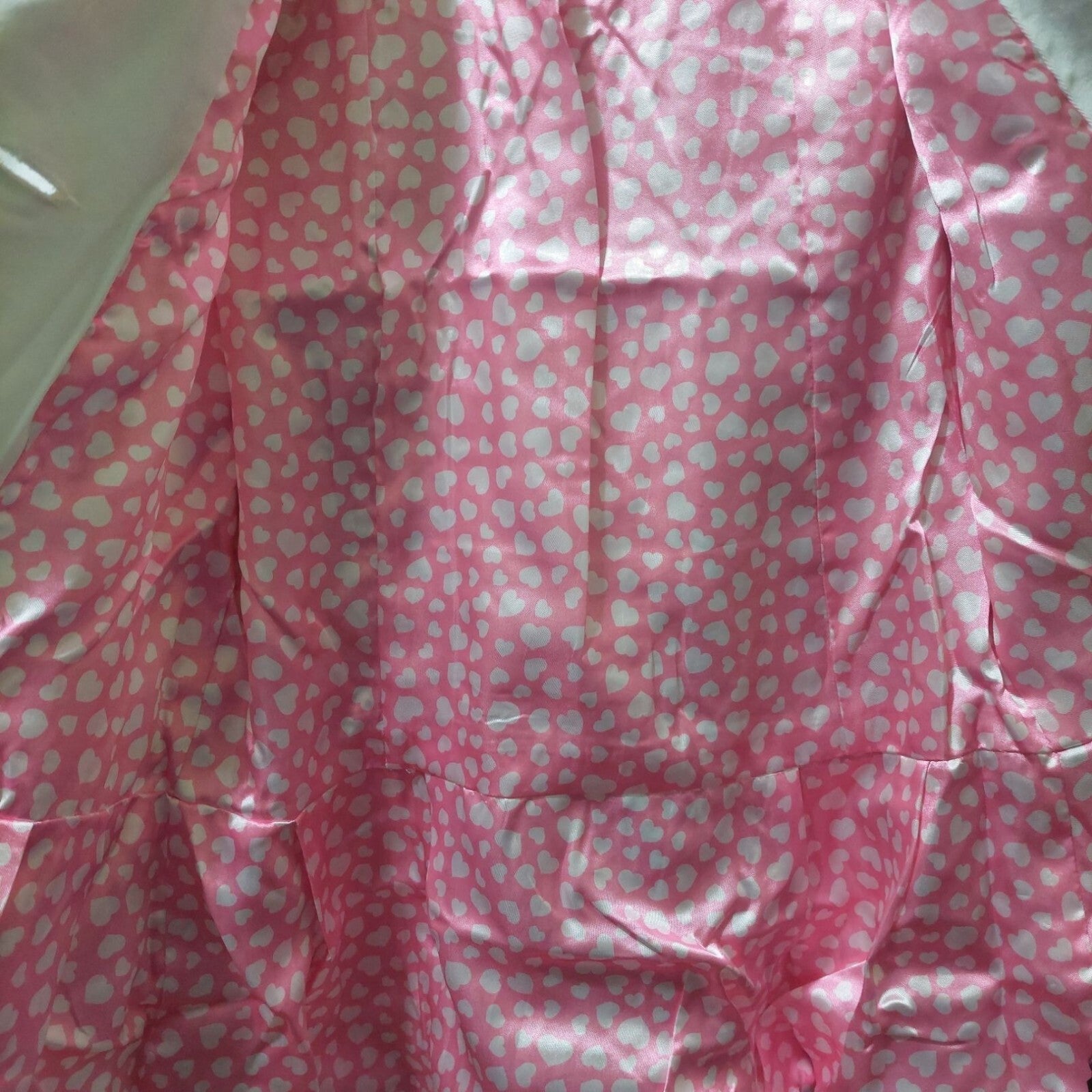 NWOT Aziz White Double-Breasted Belted Trench Coat With Ruffle Accents Medium