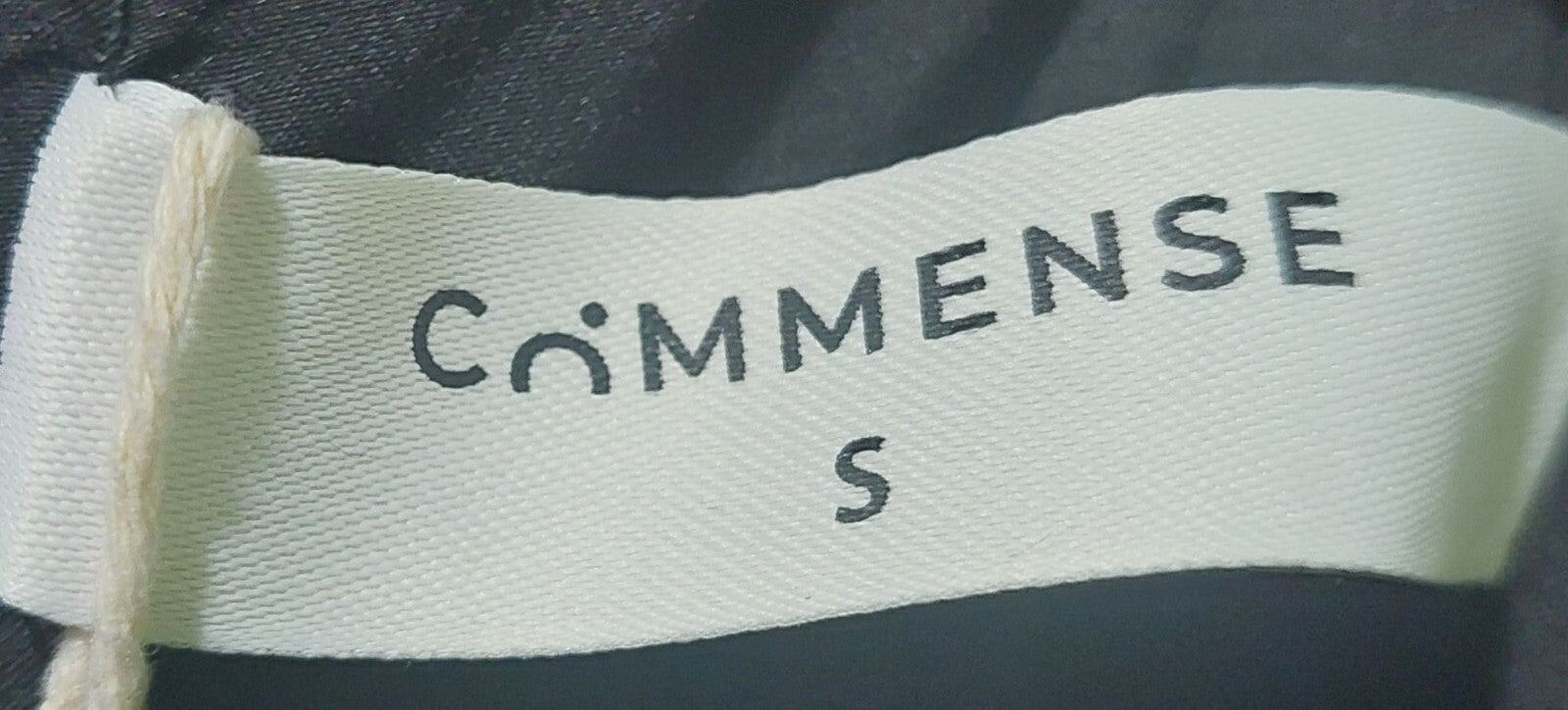 NWT Commense Black Textured Mini Dress W/ White Pleated Hem & Back Zipper Small