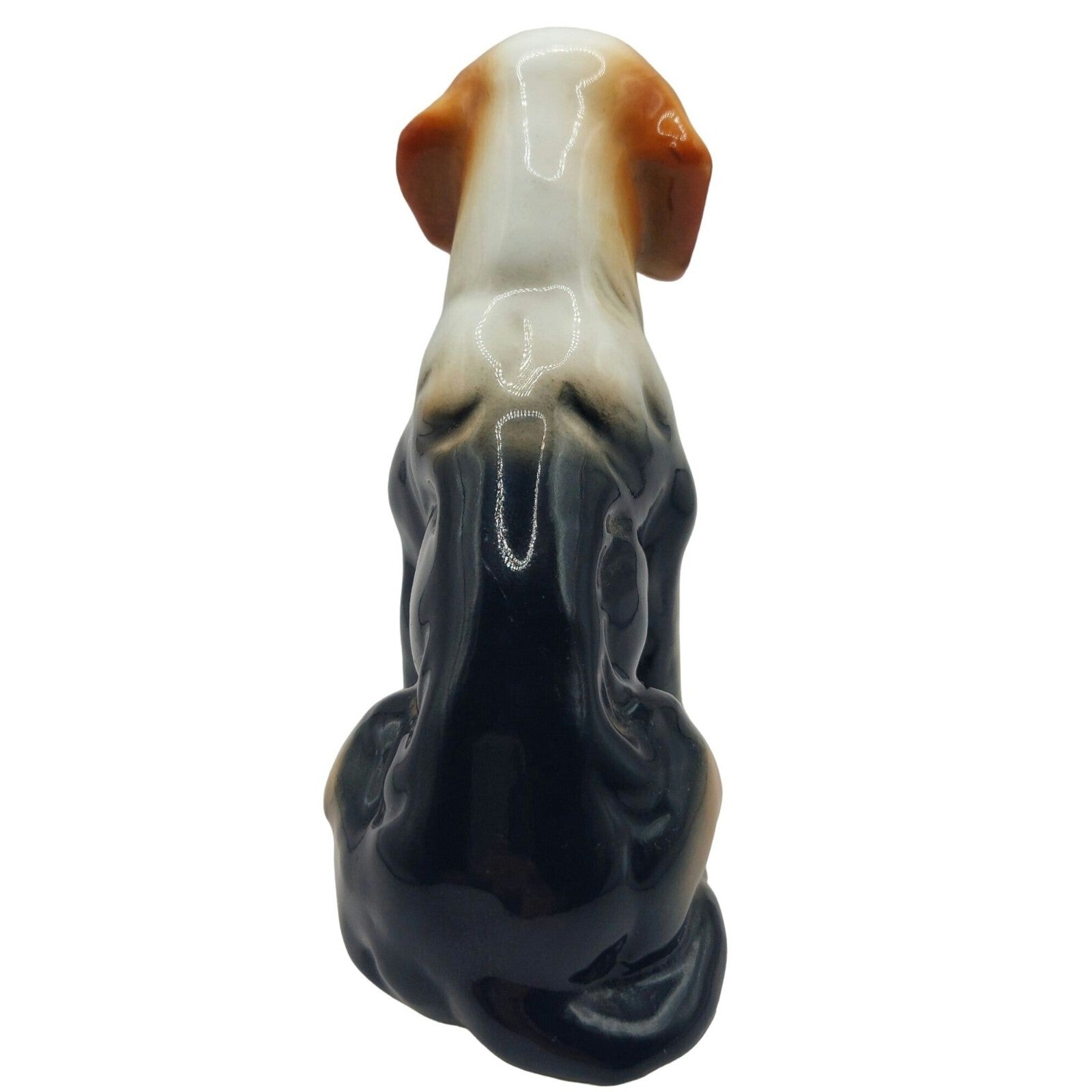 Vintage Bone China Porcelain Sitting Beagle Dog Figurine 3.25" Tall