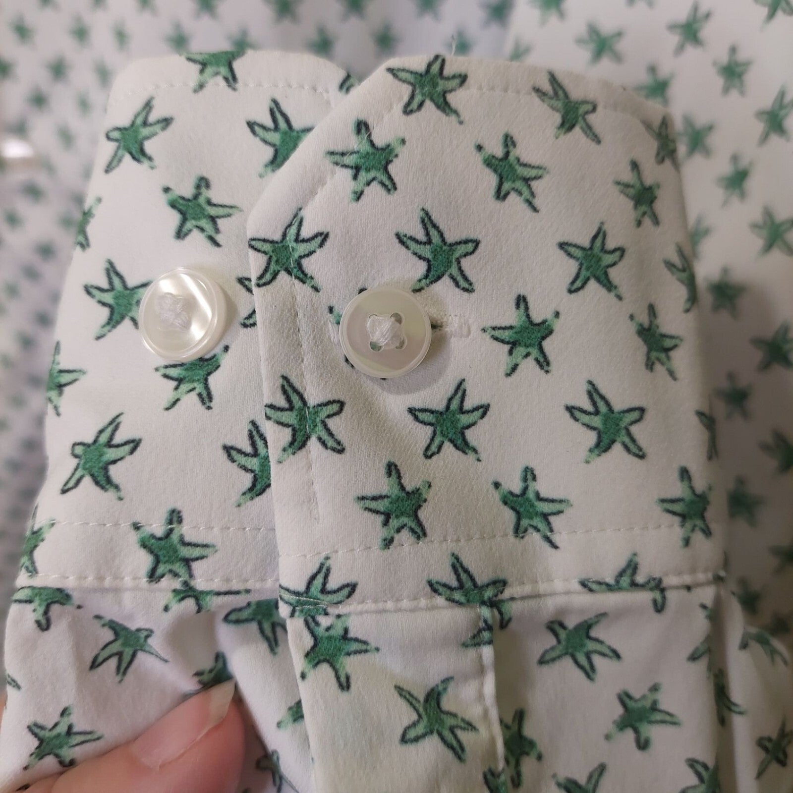 Bonobos Men's Slim Fit Shirt Starfish Print Size Large Stretch/Lightweight