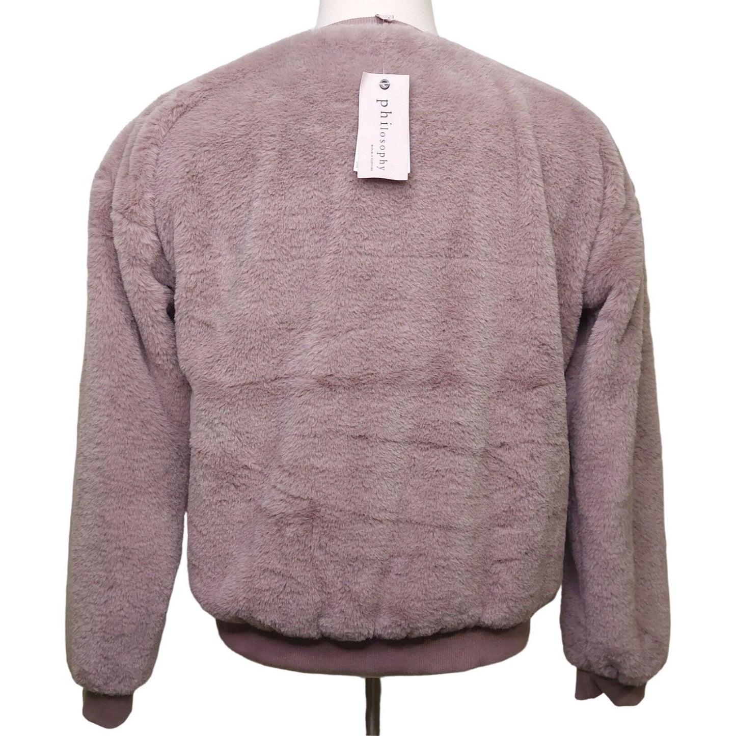 Philosophy Republic Women's Faux Fur Pullover Top Tan Size Small Lined~Soft~Cozy