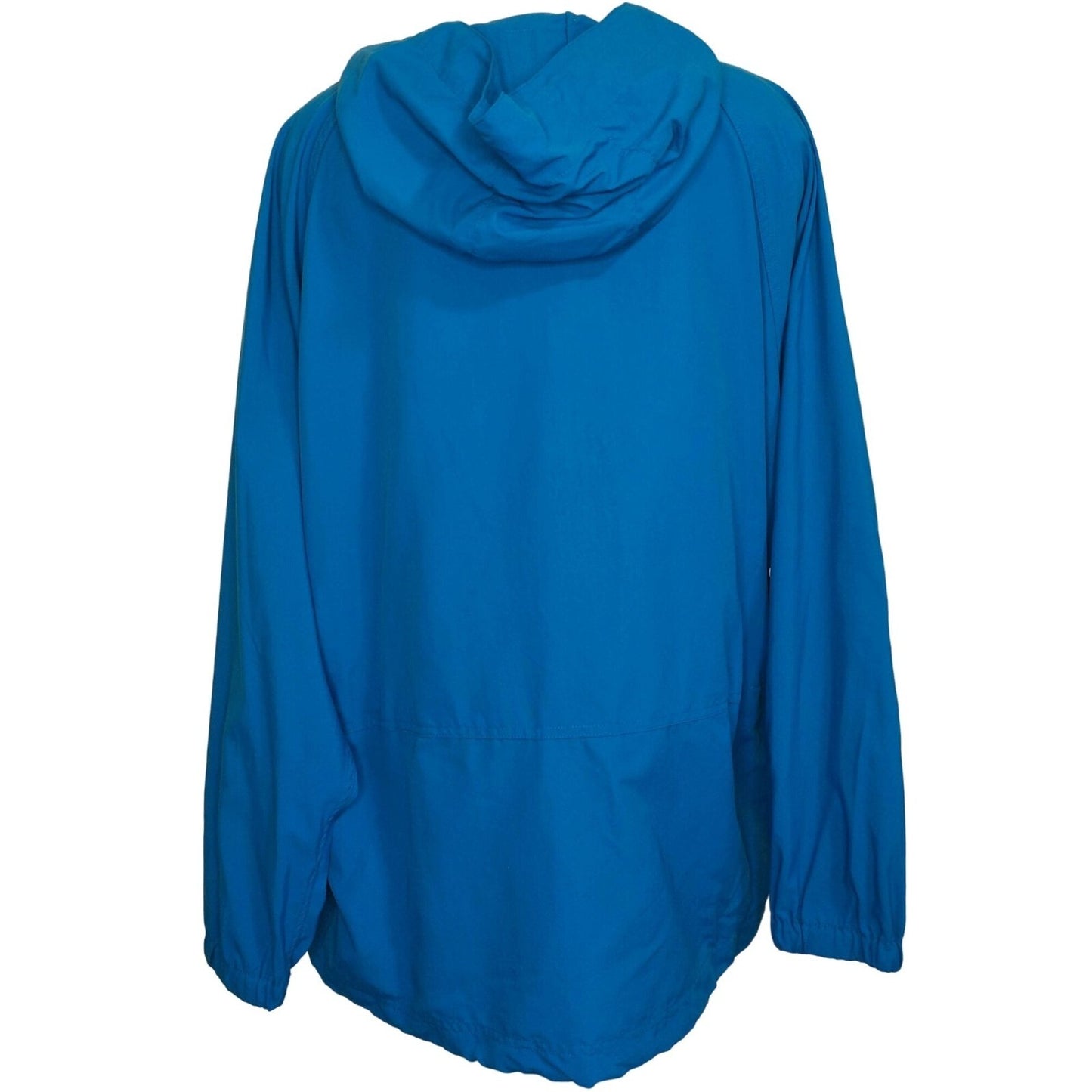 L.L.Bean Men's Blue Nylon Pullover Hoodie Jacket Size Large Kangaroo Pockets