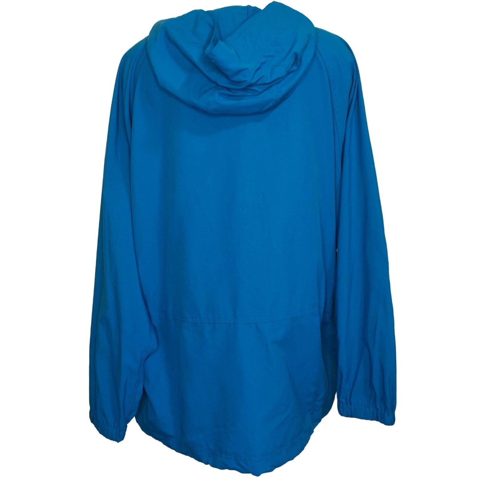 L.L.Bean Men's Blue Nylon Pullover Hoodie Jacket Size Large Kangaroo Pockets