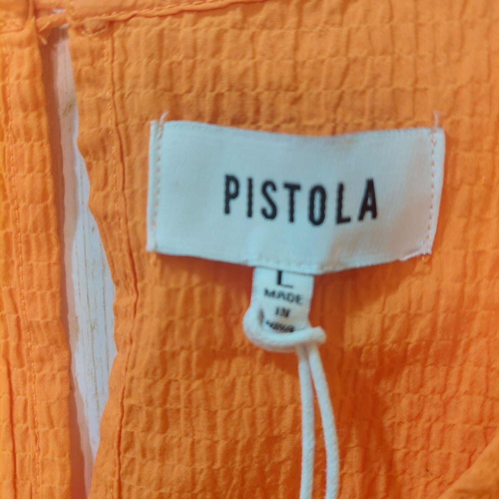 Pistola Women's Sleeveless Top Size Large Golden Orange Cotton Blend Casual Chic