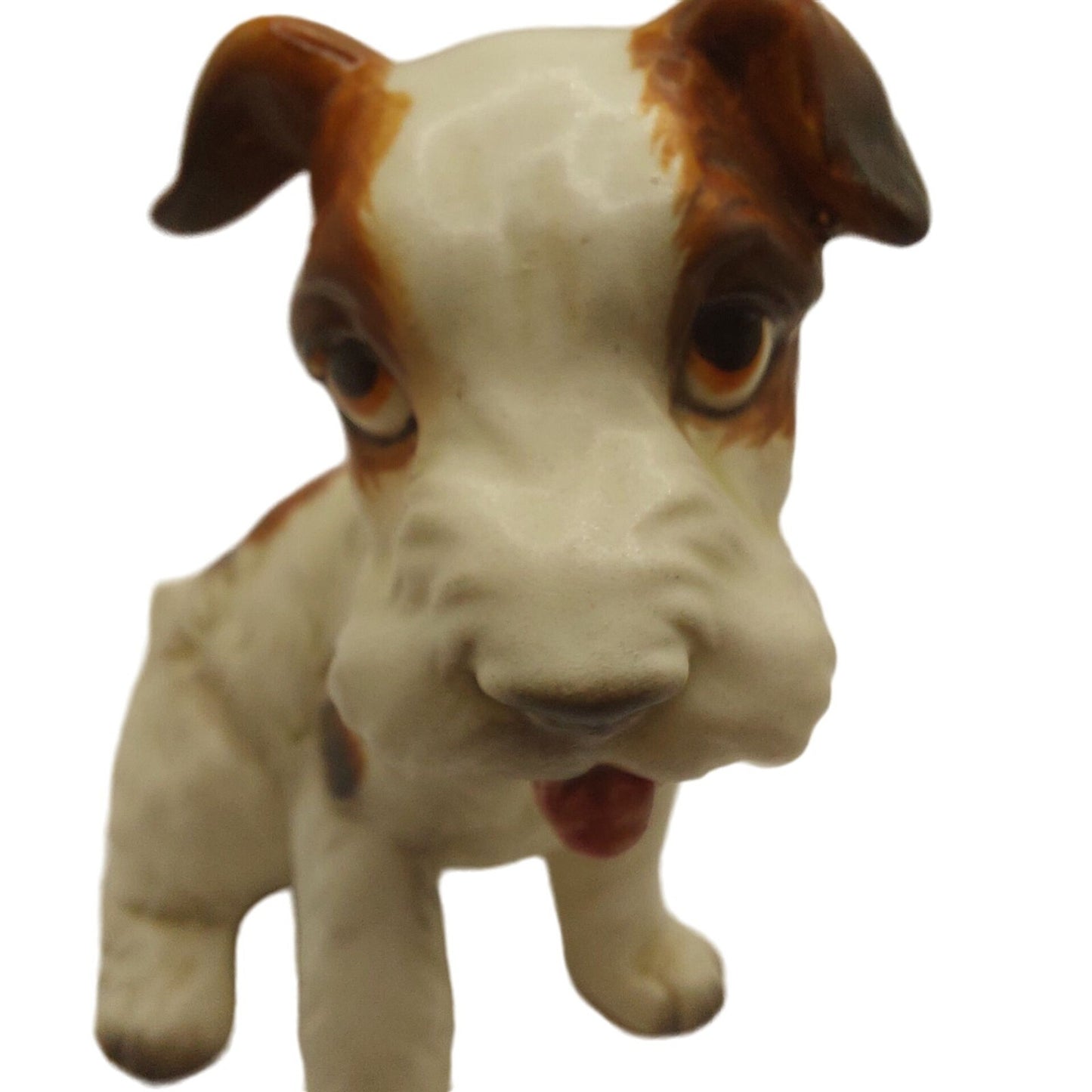 Vintage Lefton Japan Hand-Painted Ceramic Jack Russell Dog Figurine 4 inches