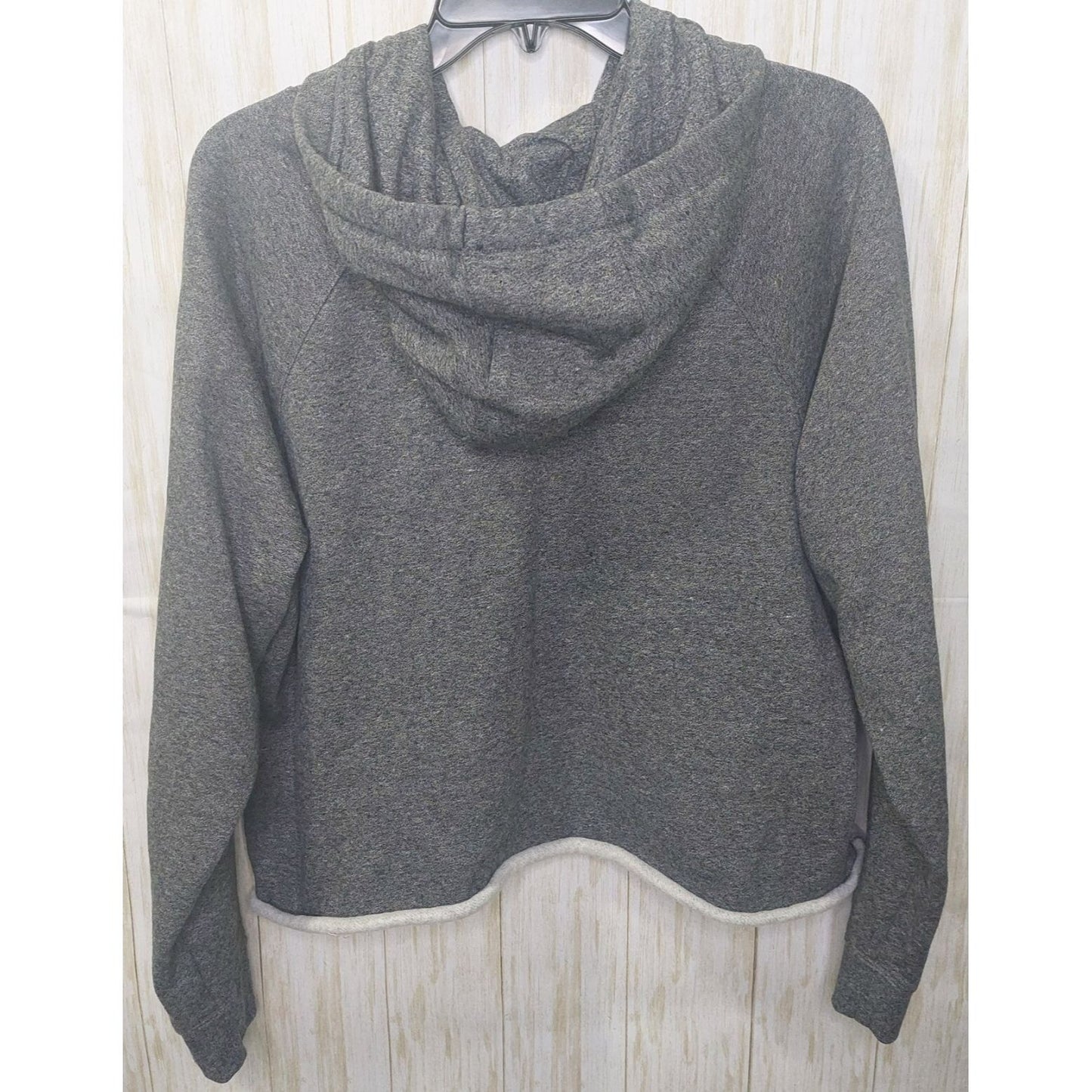 Calvin Klein Women's Gray Cut Off Hoodie Sweatshirt Size XXL Cozy