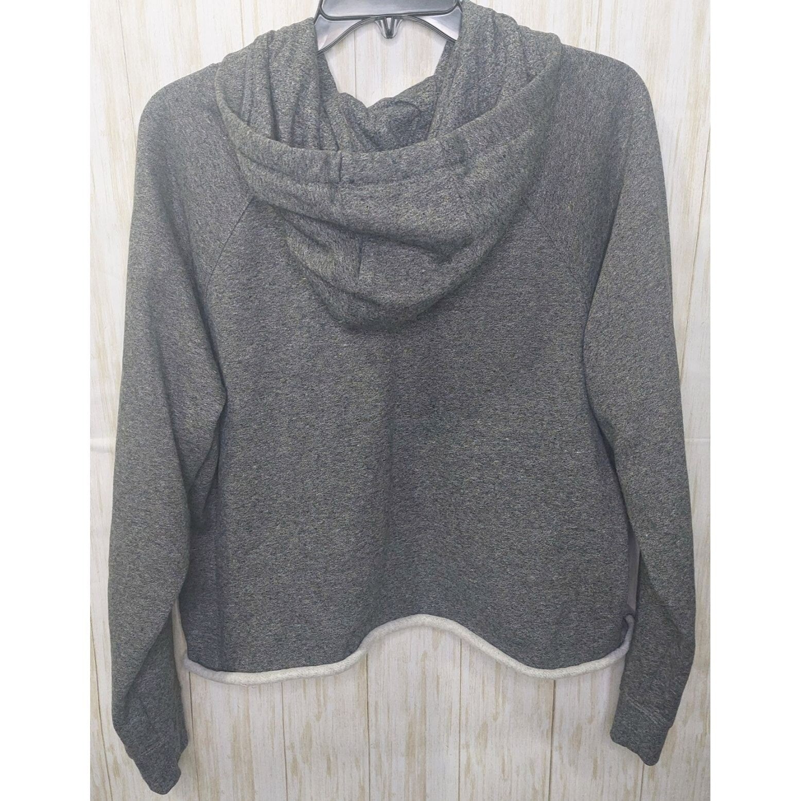 Calvin Klein Women's Gray Cut Off Hoodie Sweatshirt Size XXL Cozy