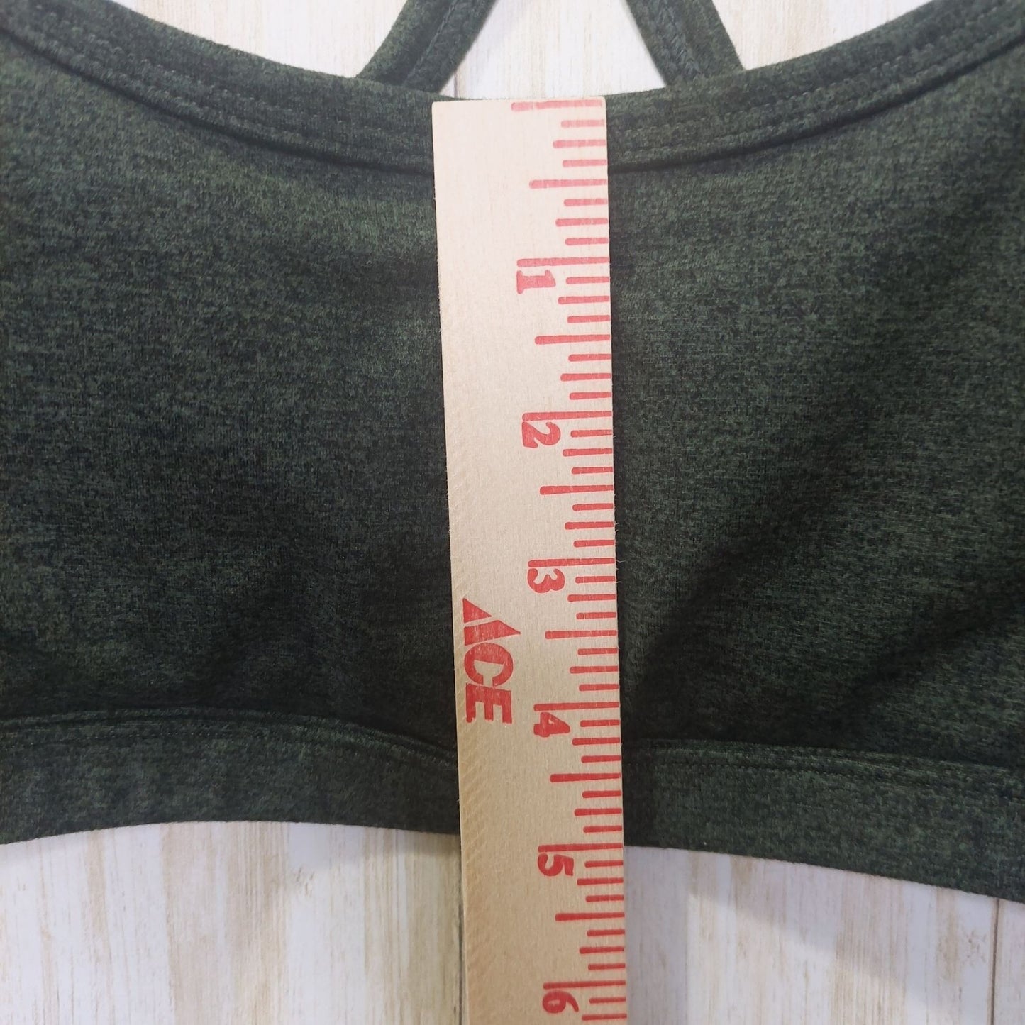 Calme by Johnny Was Women's Ease Cross Back Sports Bra II Size XS Dark Green