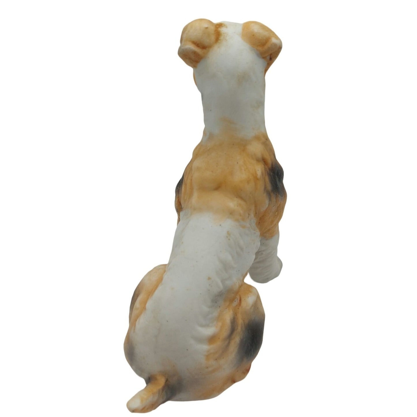 Vintage Porcelain Wire Haired Terrier Dog Figurine 4" Hand-Painted Made In Korea