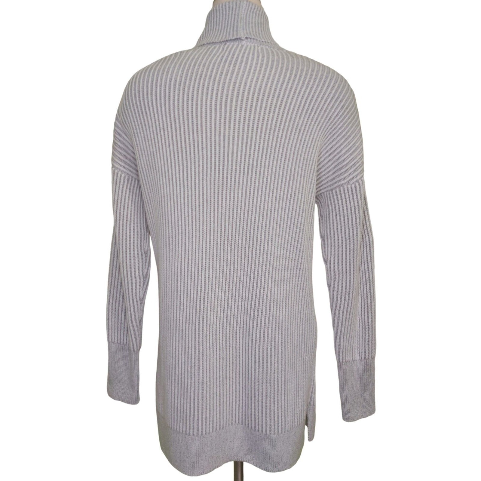 Tahari Women's Ribbed Open Front Cardigan Sweater Gray Size Large