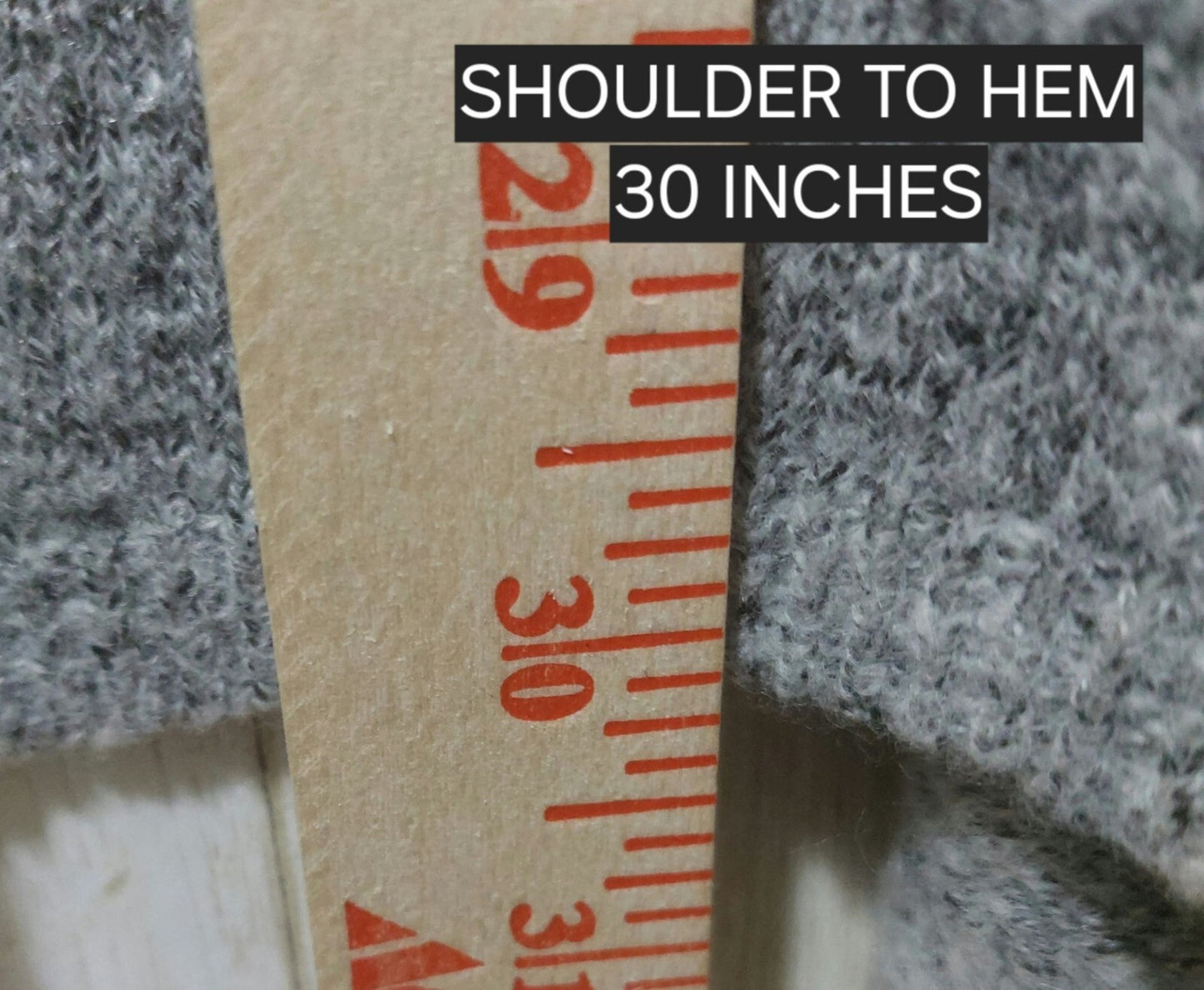 k. by kersh Women's Gray Short Sleeve Cardigan W/ White Heart on Back Size XL