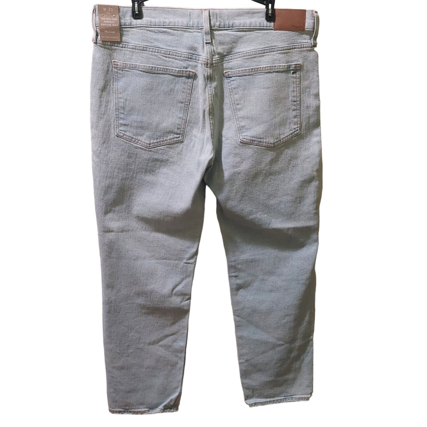 Madewell Women's Mid-Rise Perfect Vintage Jeans W31 W/ Magic Pockets Light Wash