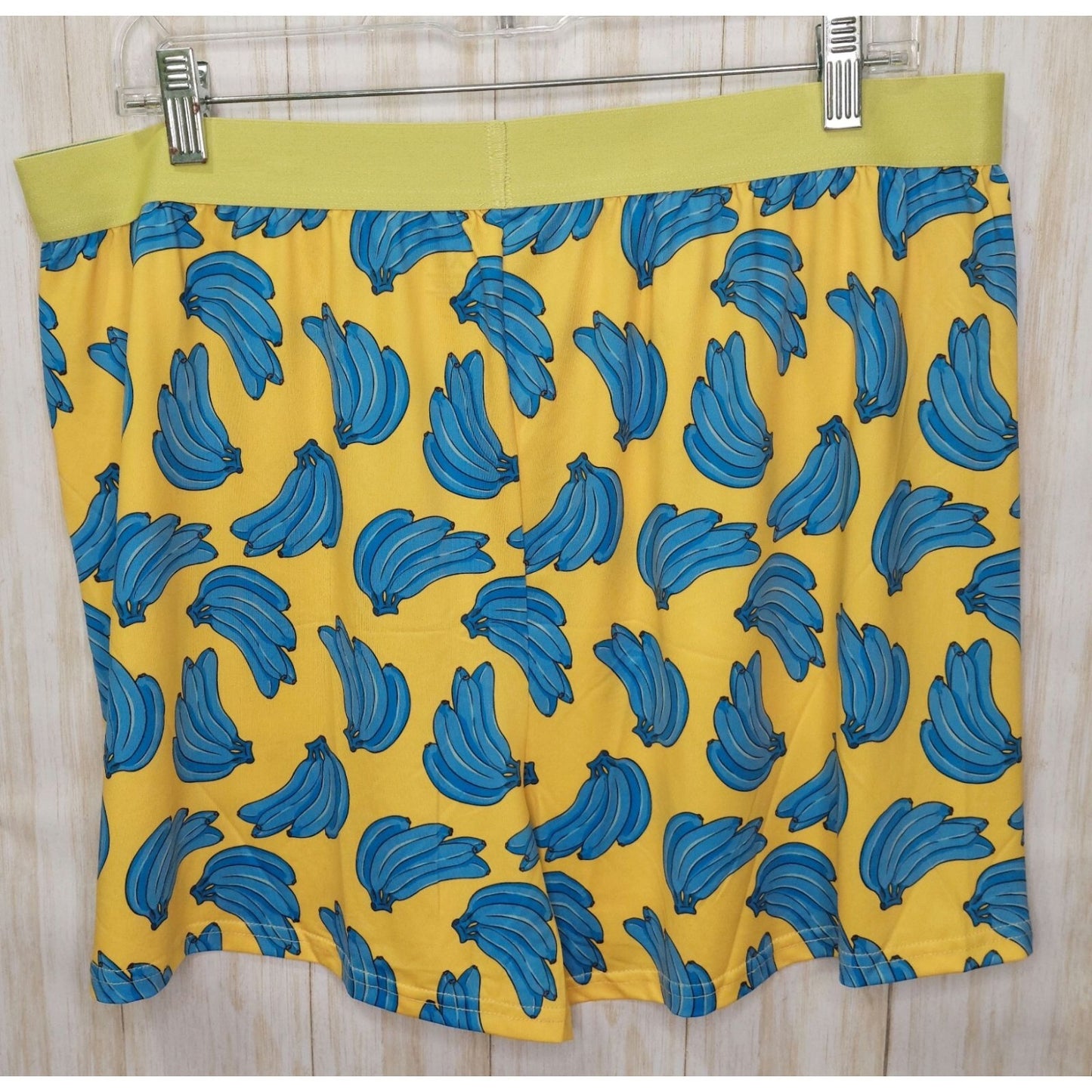 Nick Graham Men's Yellow W/Banana Print Boxers Size XL 40-42 Performance Stretch