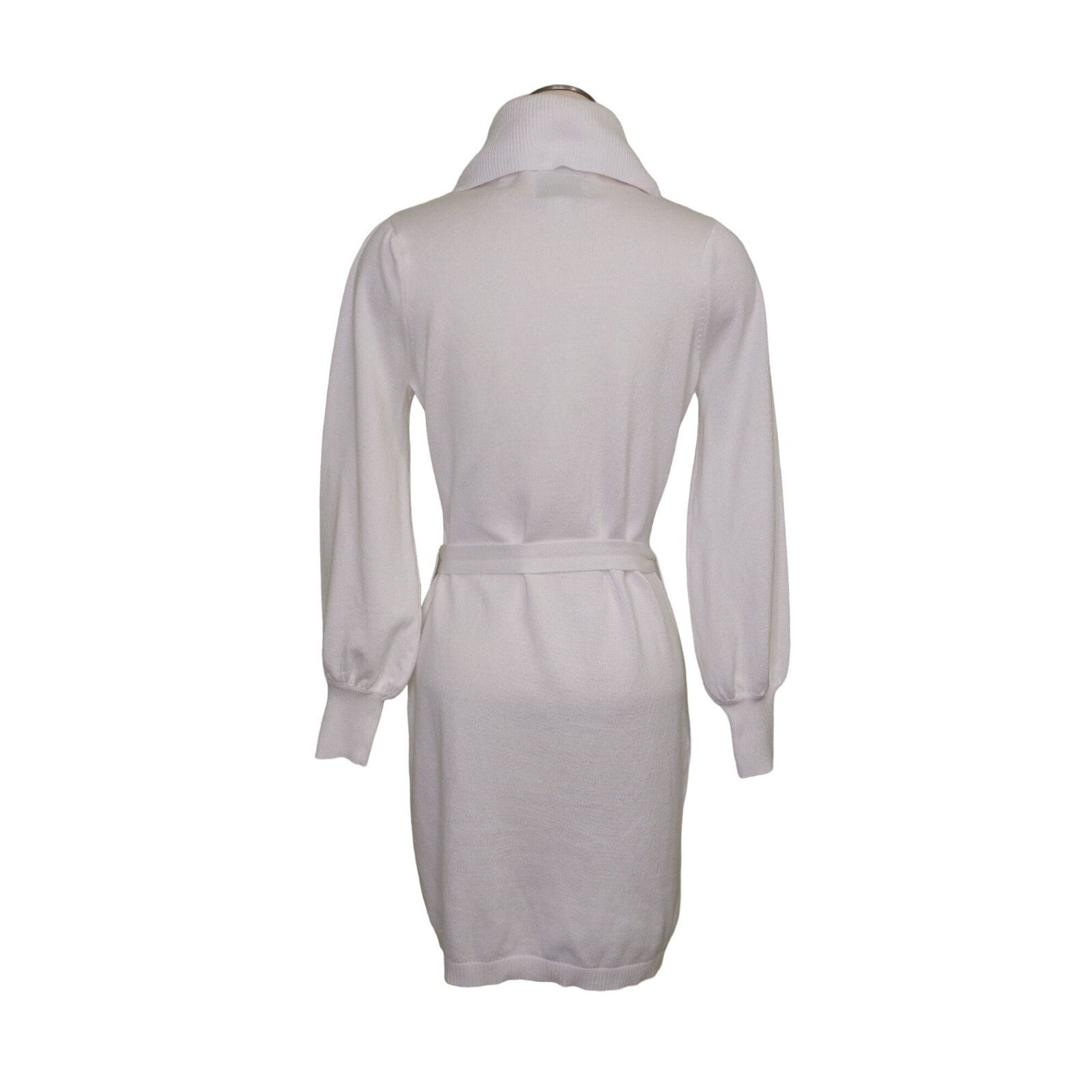 Sam Edelman White Cowl Neck Sweater Dress White Size Medium Chic Fall/Winter