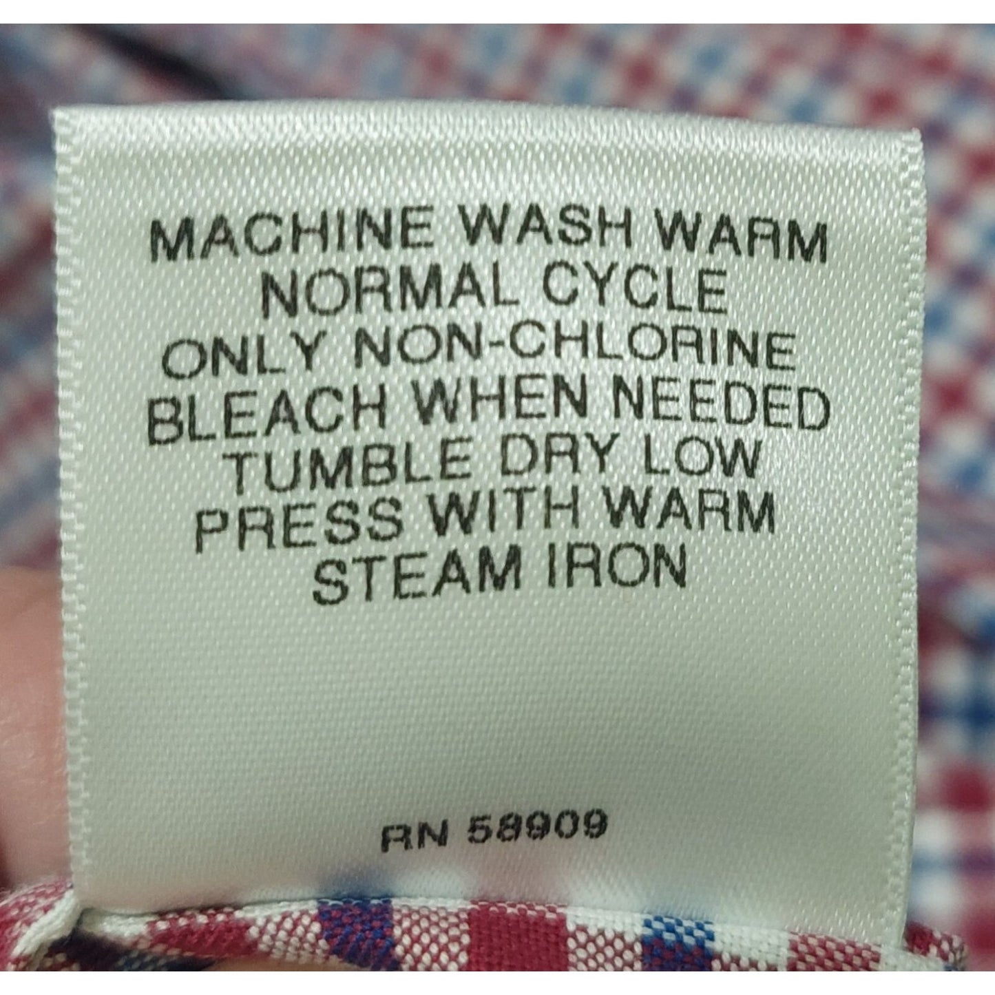 Cremieux Collection Men's Red & Blue Gingham Button Up Long Sleeve Shirt Size XL