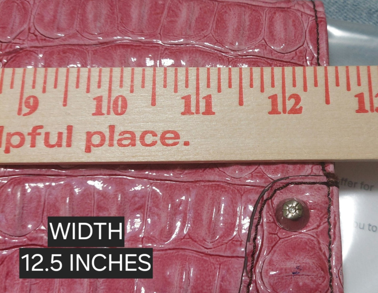 Jessica Simpson Fushia Pink Faux Crocodile-Embossed Pacha Envelope Clutch