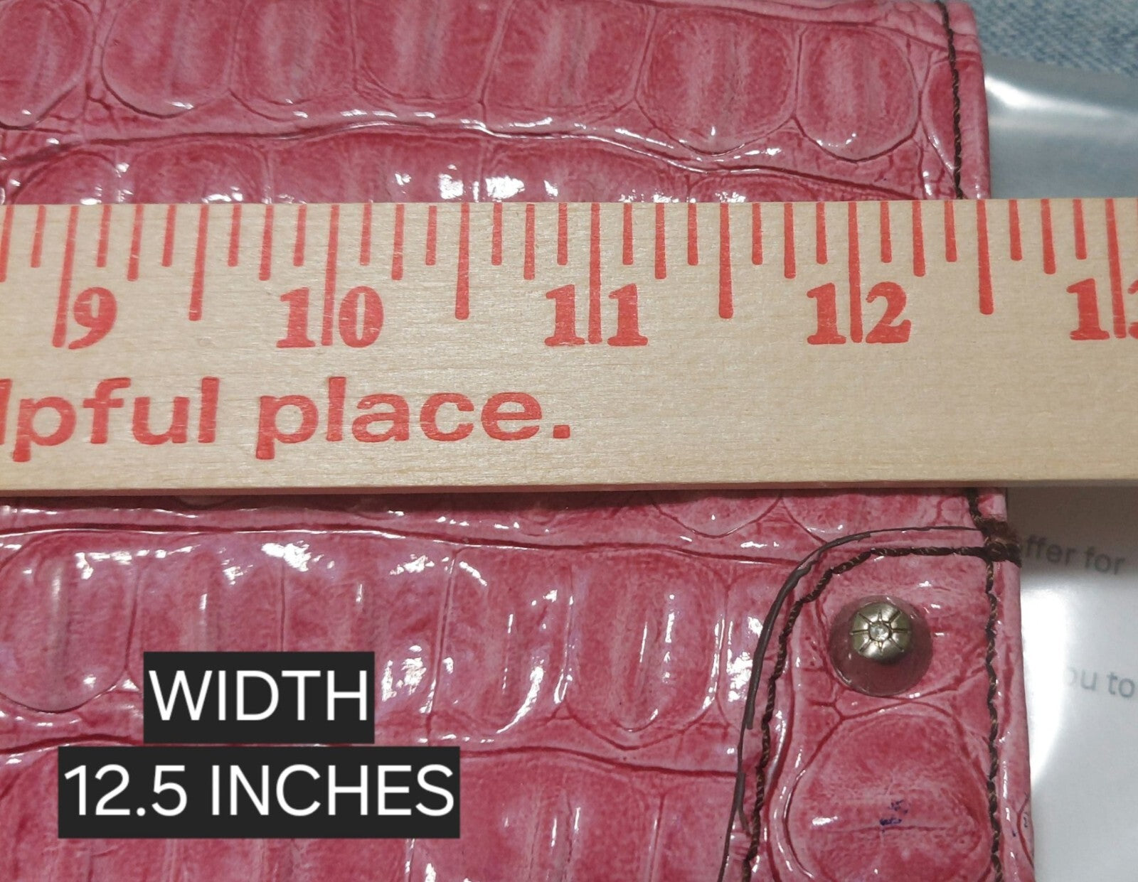 Jessica Simpson Fushia Pink Faux Crocodile-Embossed Pacha Envelope Clutch