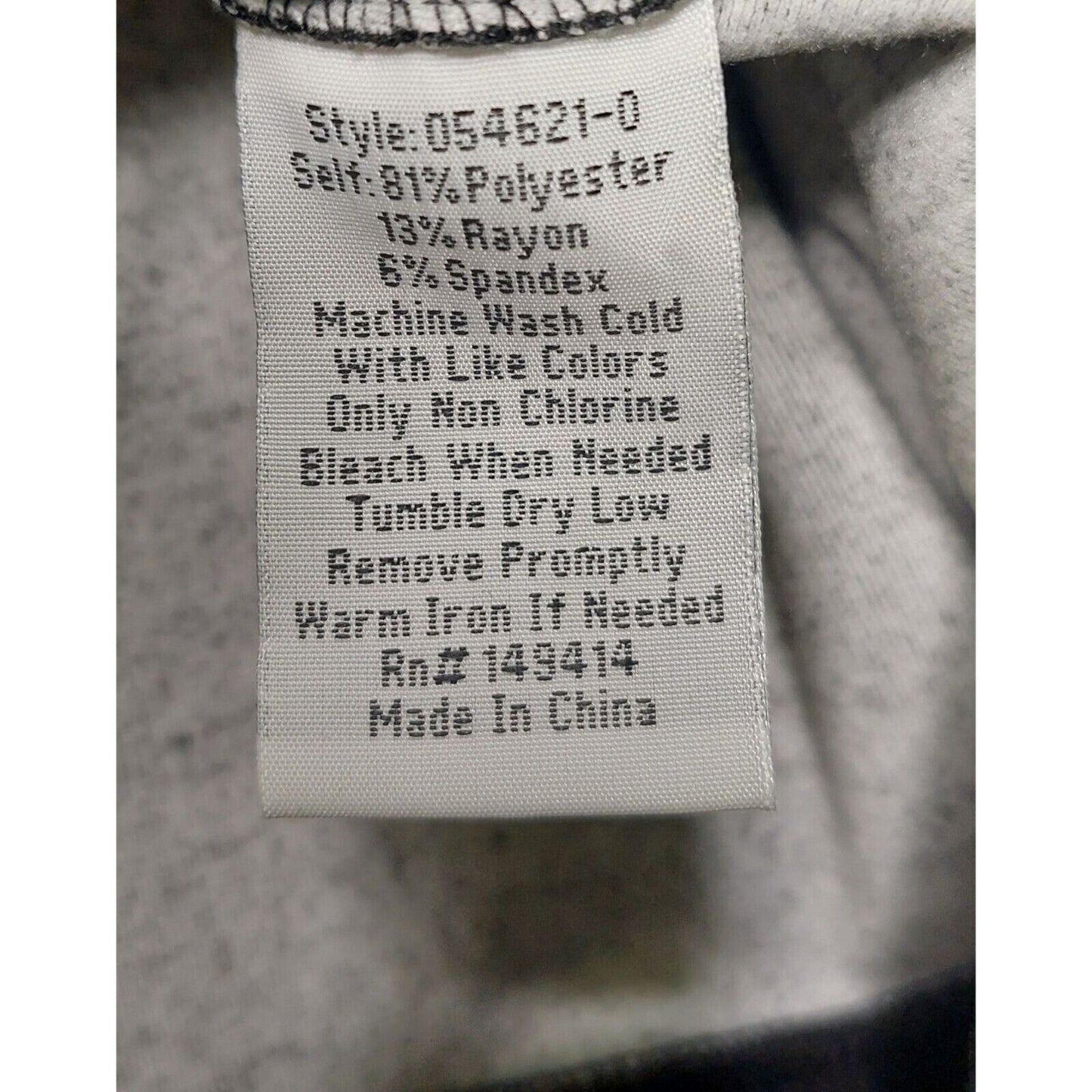 NWT Calme By Johhny Was Womens Pullover Mock Neck Sweatshirt Black/Gray Small