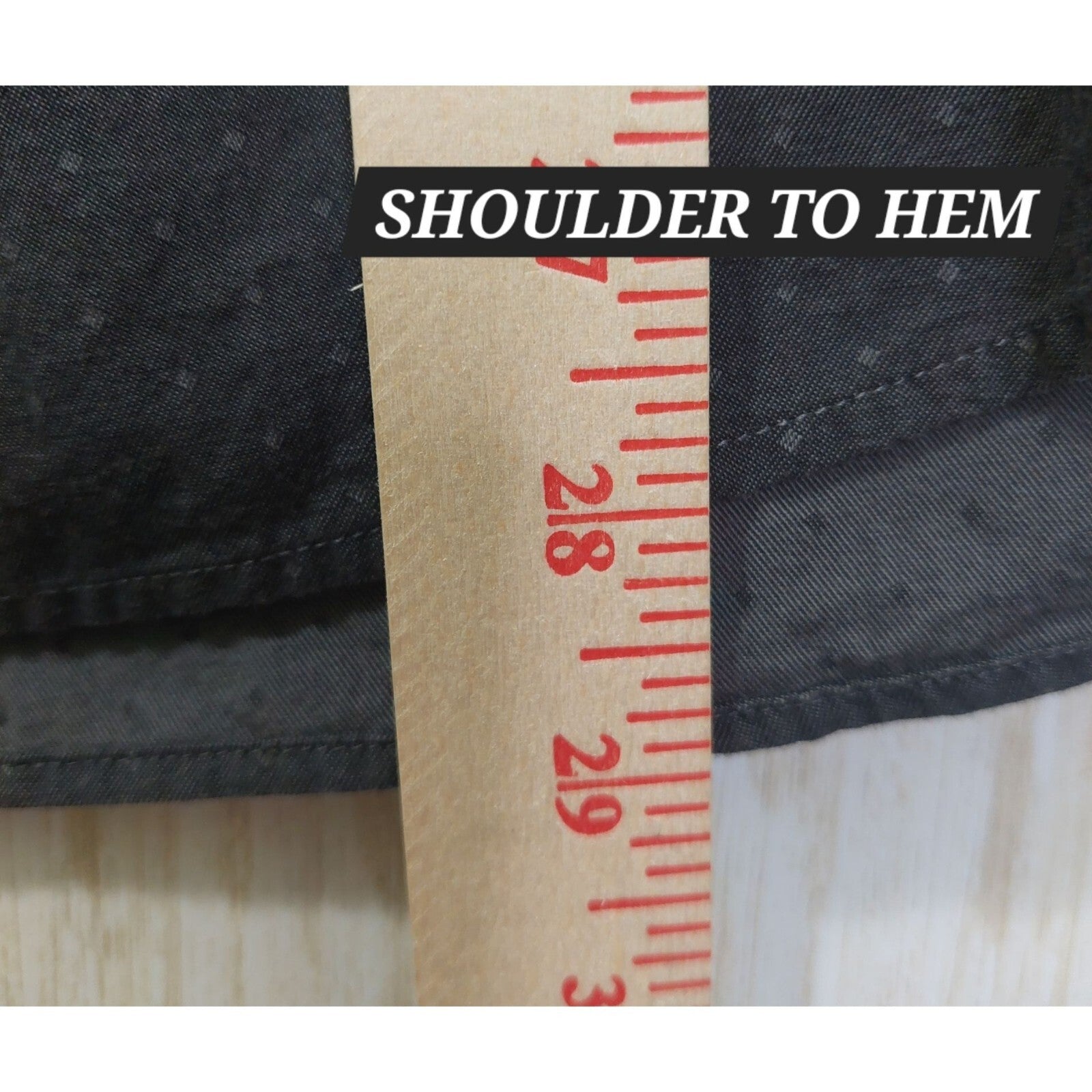 Michael Kors Mens Slim Fit Dress Shirt Size L 16 34/35 Drk Gray With Subtle Dots