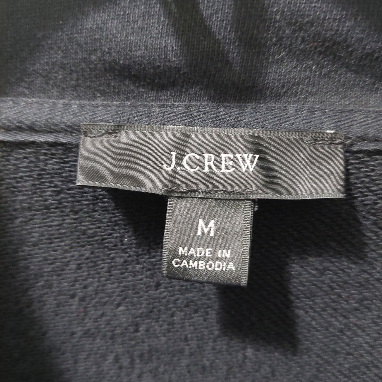 J.Crew Black Half-Zip Pullover Sweatshirt Mens Medium With Pockets