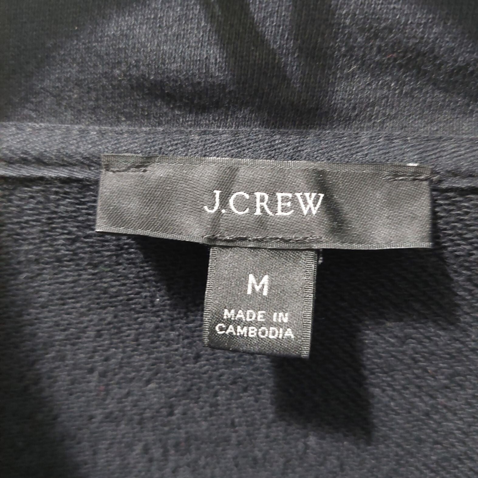 J.Crew Black Half-Zip Pullover Sweatshirt Mens Medium With Pockets
