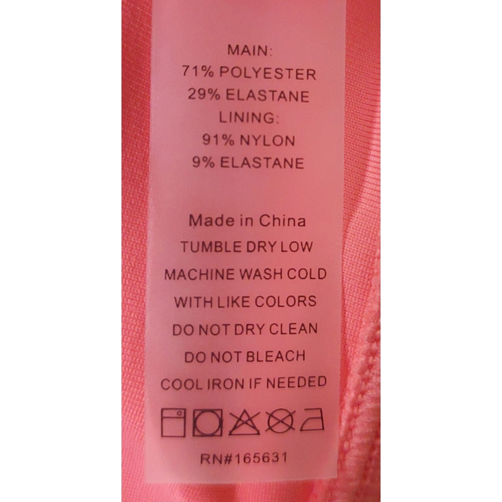 Calme By Johnny Was Women's Endurance Racerback Sports Bra Coral Pink Size S