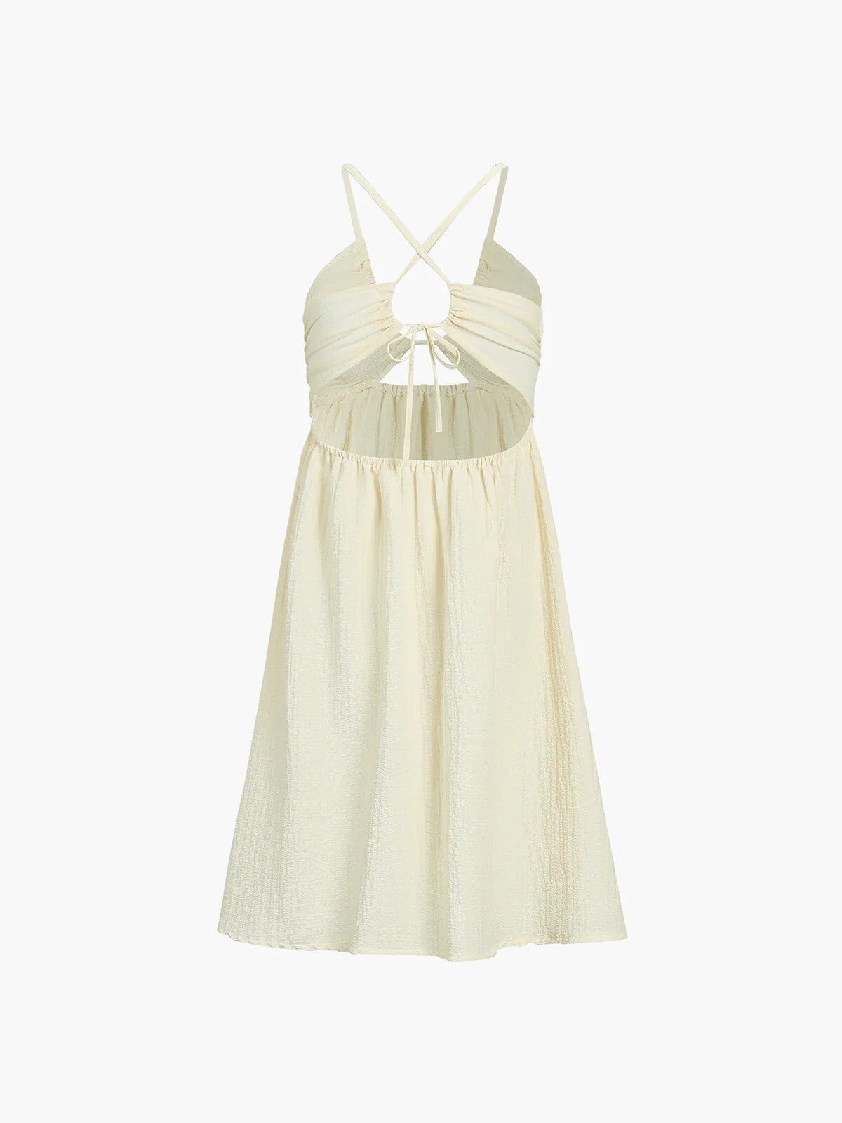 NWT Commense Women's Black Criss Cross Backless Split Midi Dress Size Small