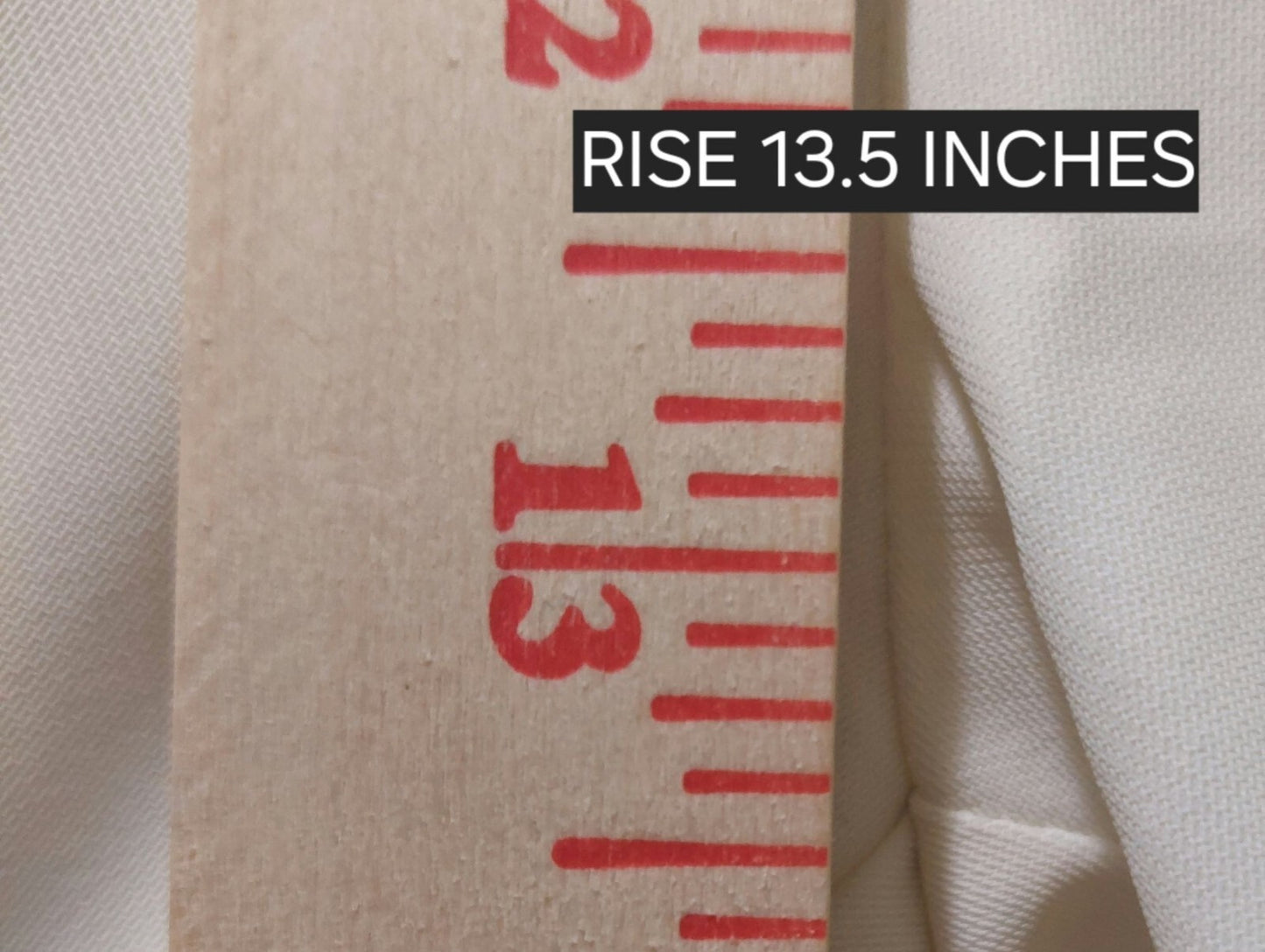 NWT Commense Wide-Leg Cream Women's Pants With Pleated Front & Back Pockets