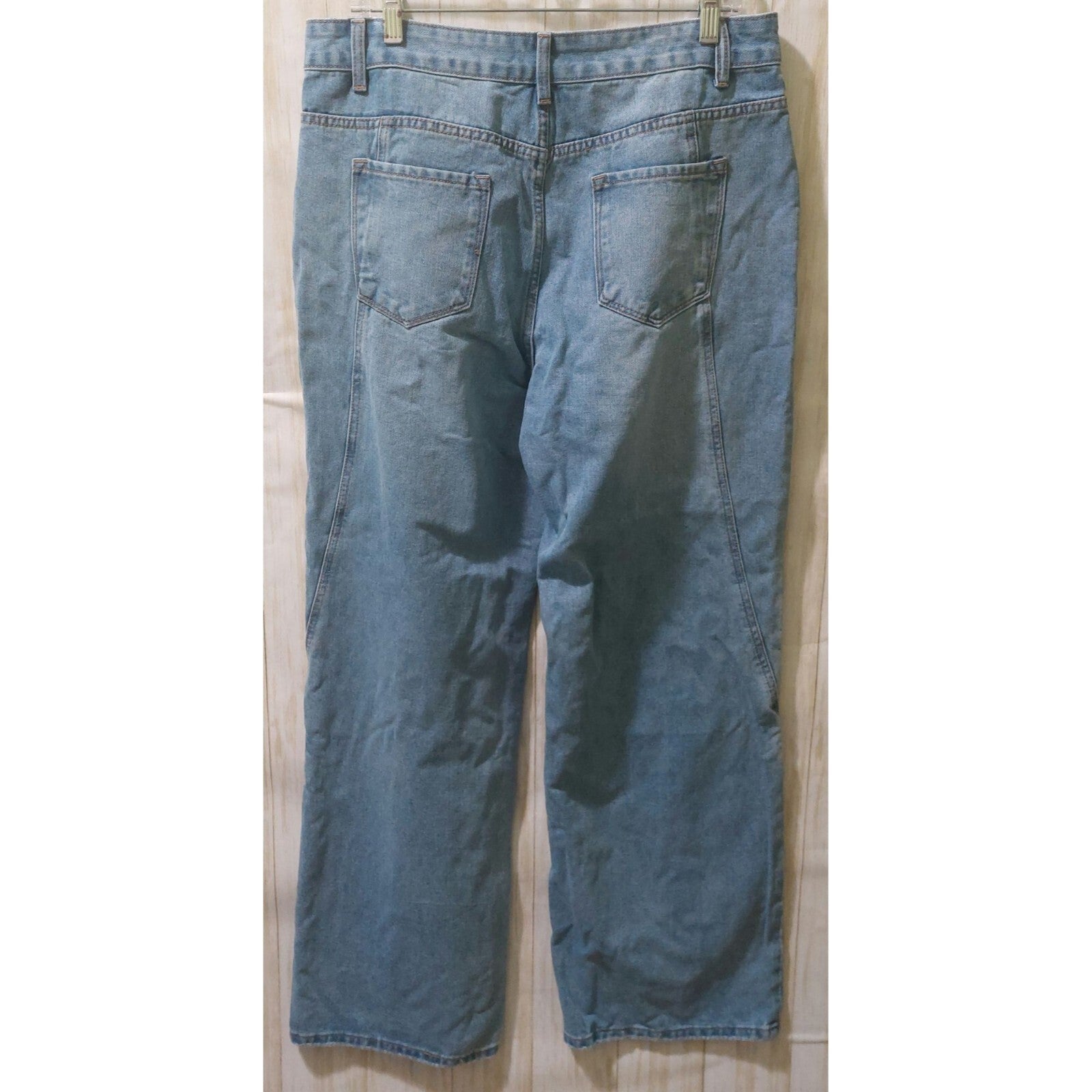 Commense Women's Vintage Denim High-Waisted Wide-Leg Jeans Size XL 33" Waist