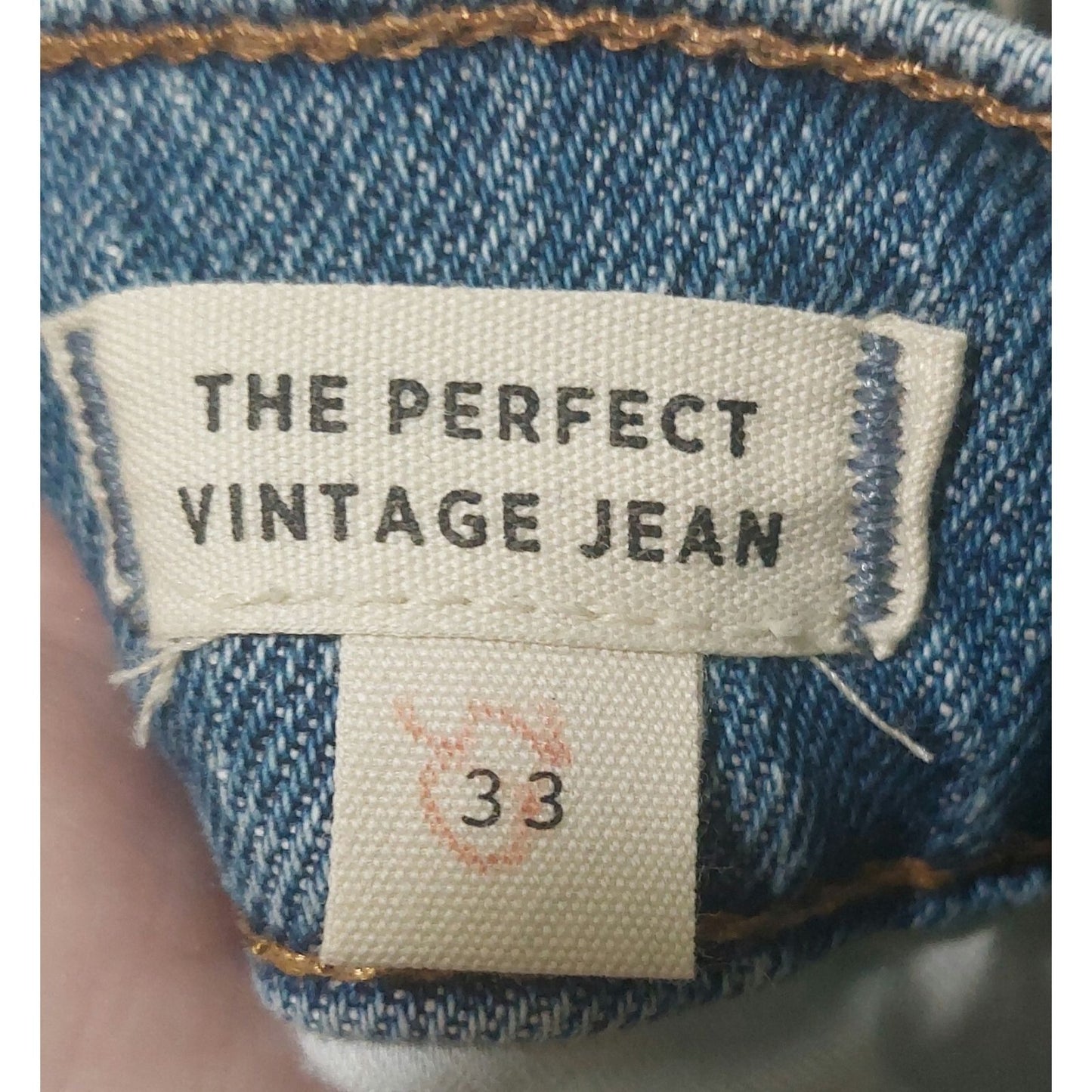 Madewell Women's The Perfect Vintage Jean 33 Medium Wash Frayed Hem