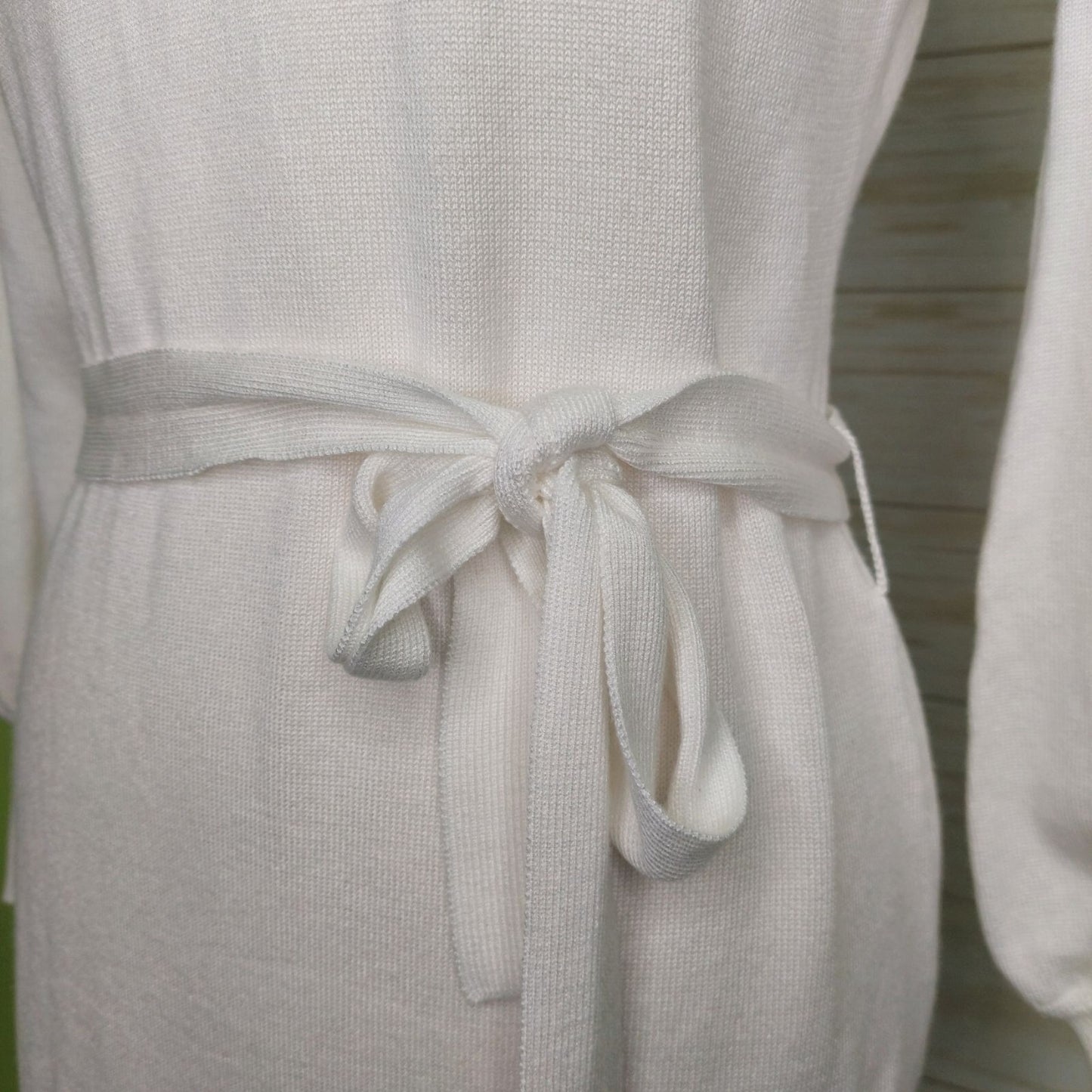 Sam Edelman White Cowl Neck Sweater Dress White Size Medium Chic Fall/Winter