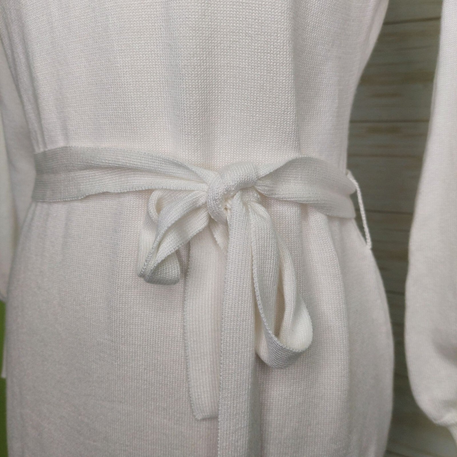 Sam Edelman White Cowl Neck Sweater Dress White Size Medium Chic Fall/Winter