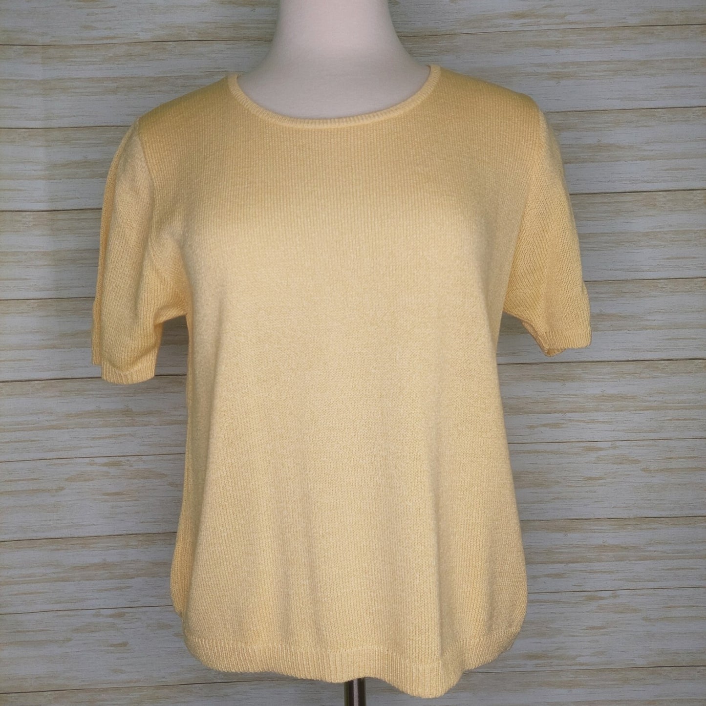 Vintage San Remo by Laura Knits Yellow/Black Stripe 2 Piece Set USA Made Pads