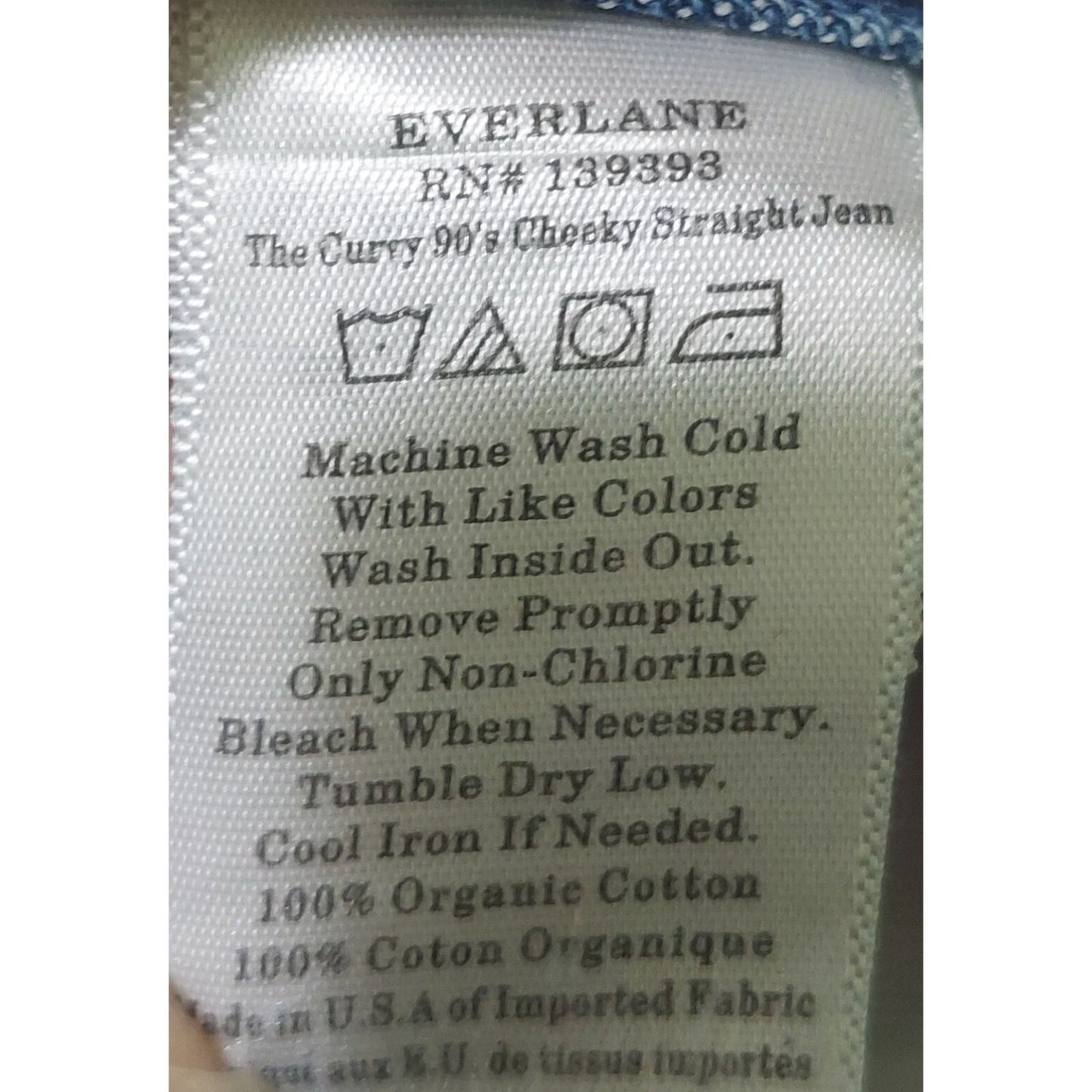 Everlane The Curvy 90s Cheeky Straight Jean High-Rise Organic Cotton 30 Ankle