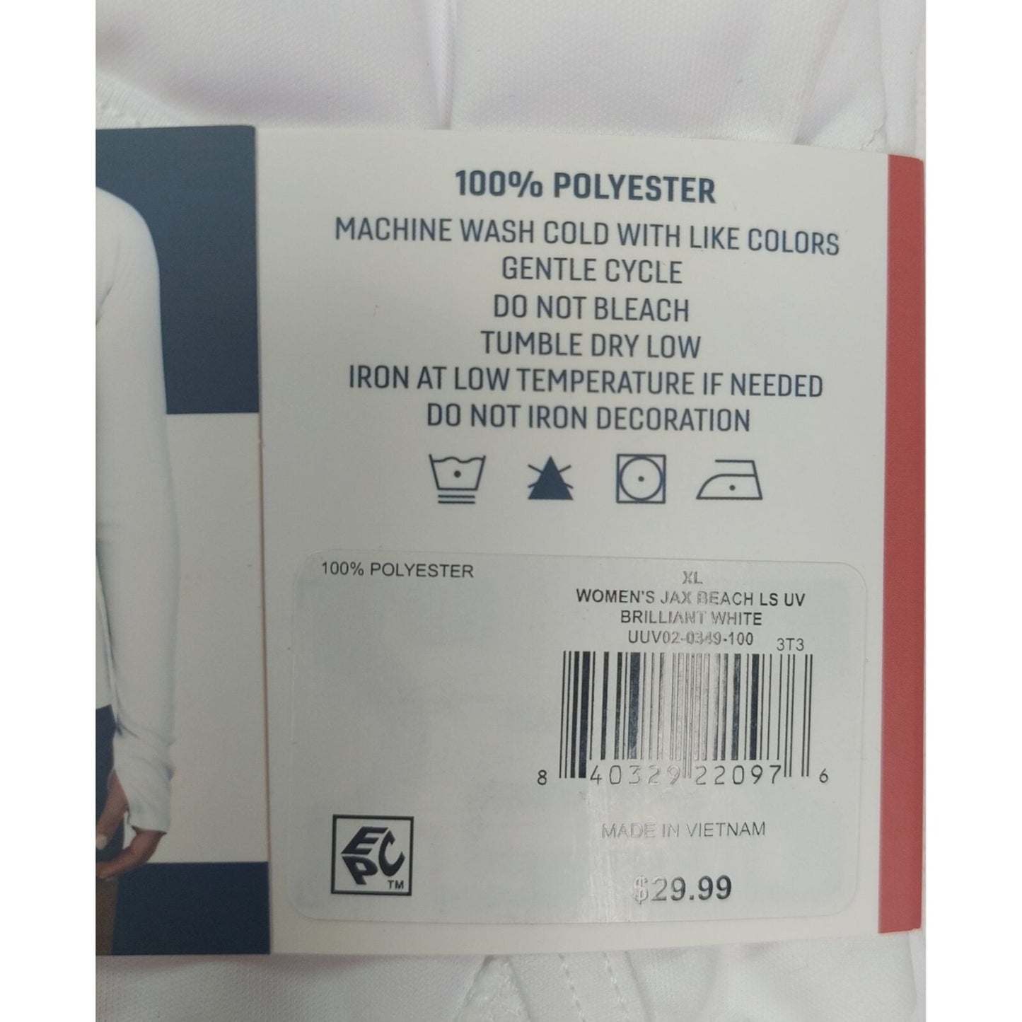 Reel Life Women's Jax Beach Long Sleeve UV Shirt XL W/ Thumbholes