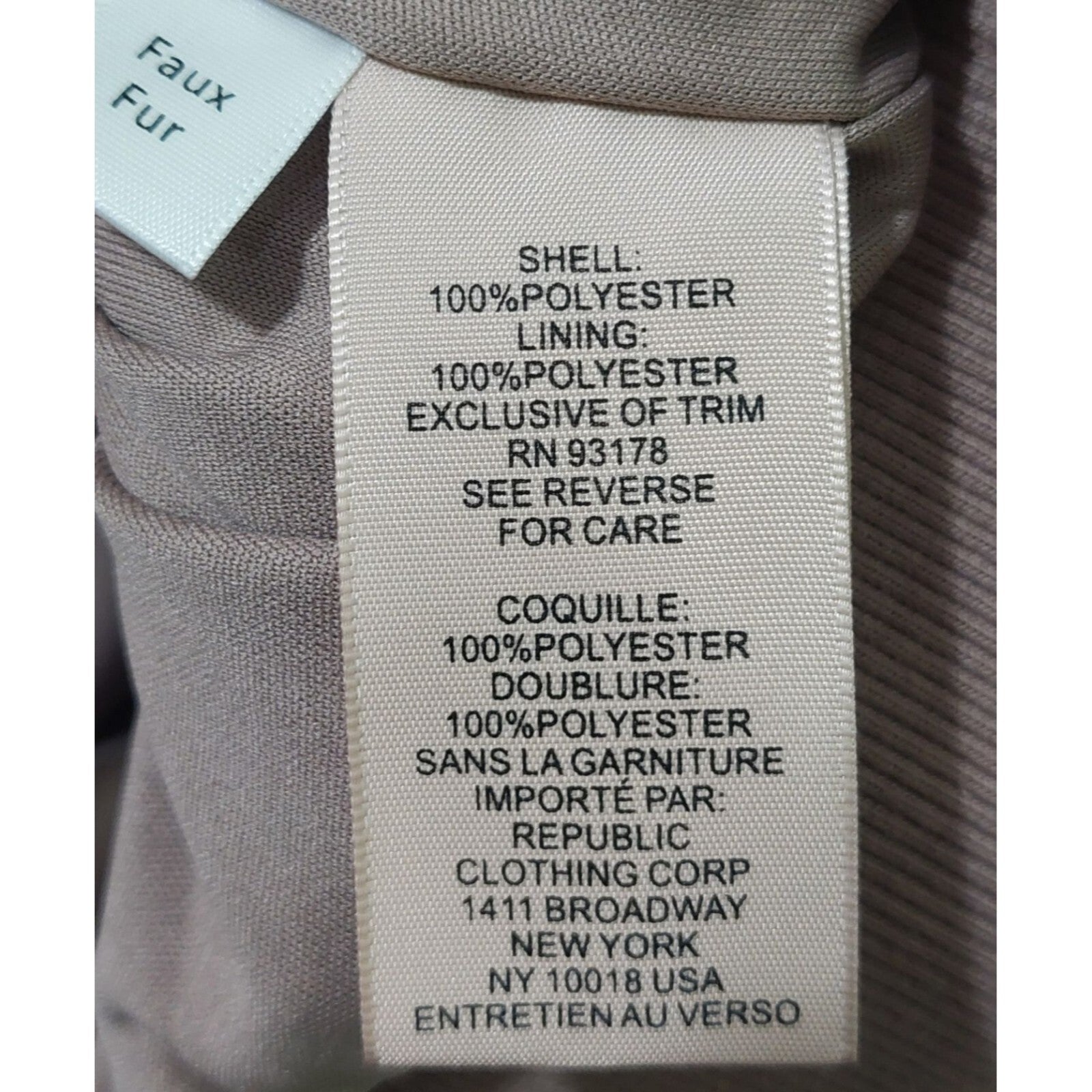 Philosophy Republic Women's Faux Fur Pullover Top Tan Size Small Lined~Soft~Cozy