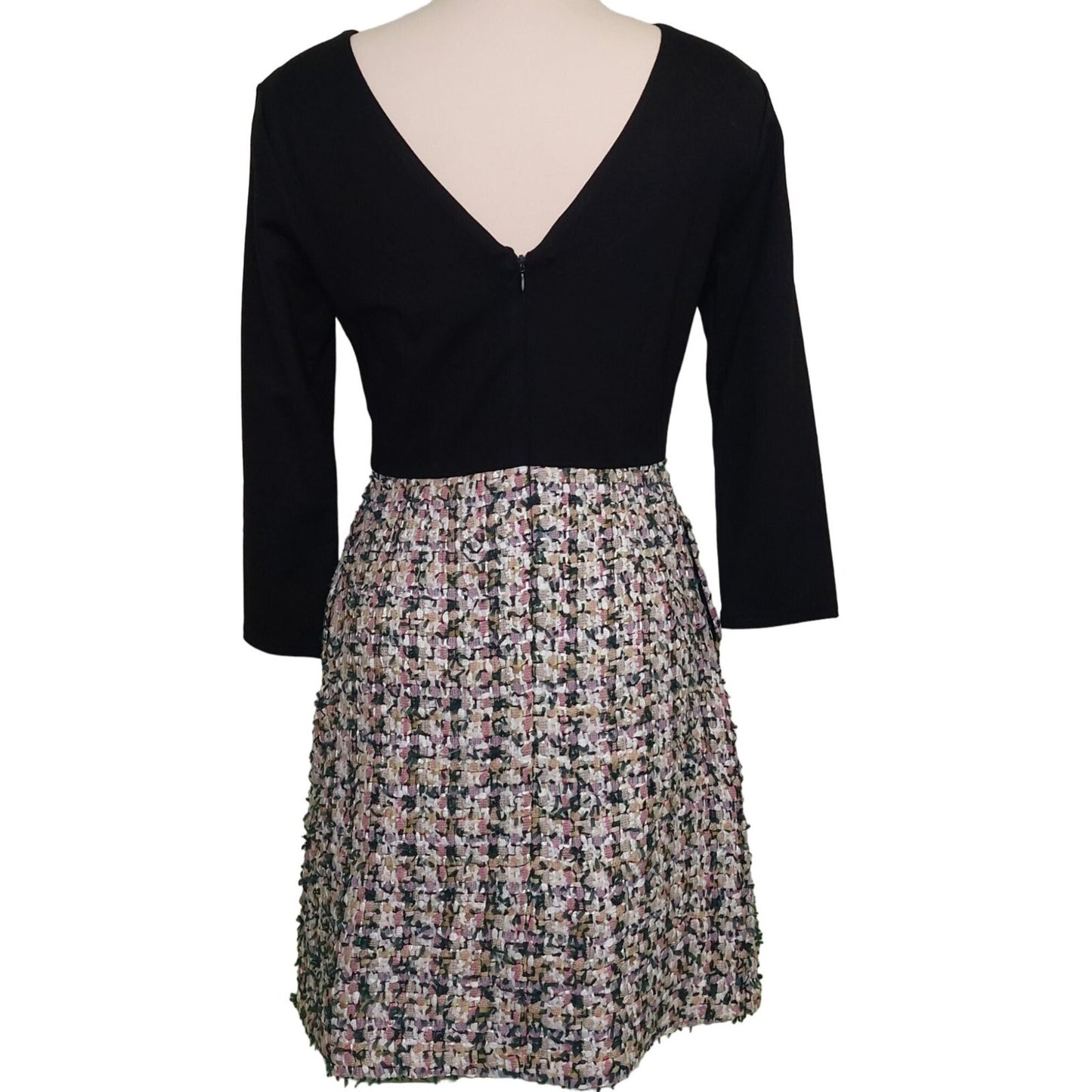 Hutch Anthropologie Women's Tweed Absolute Intrigue Dress 3/4 Sleeve Size 2