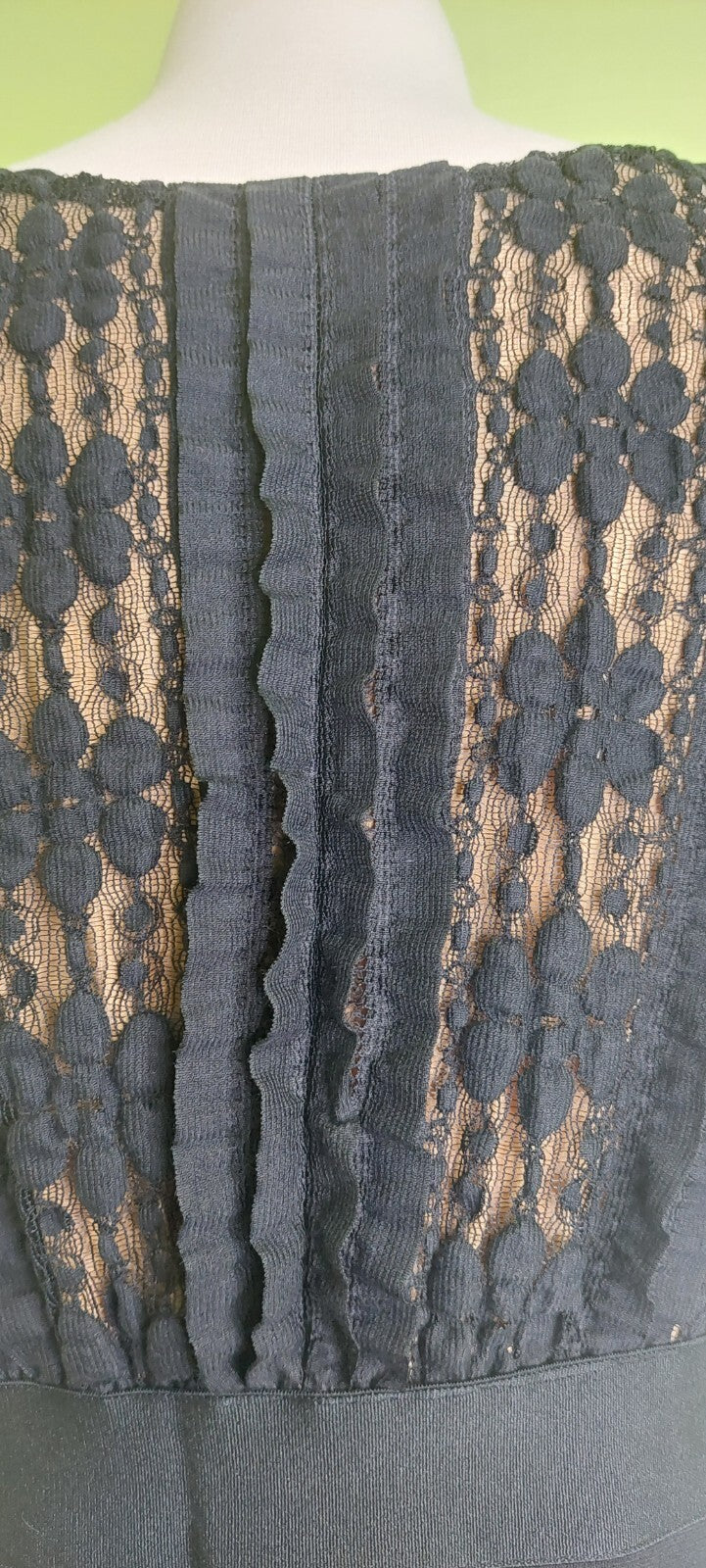 MAX STUDIO Womens Little Black Dress M Sheath Bodycon Sleeveless V-Neck Ruffles