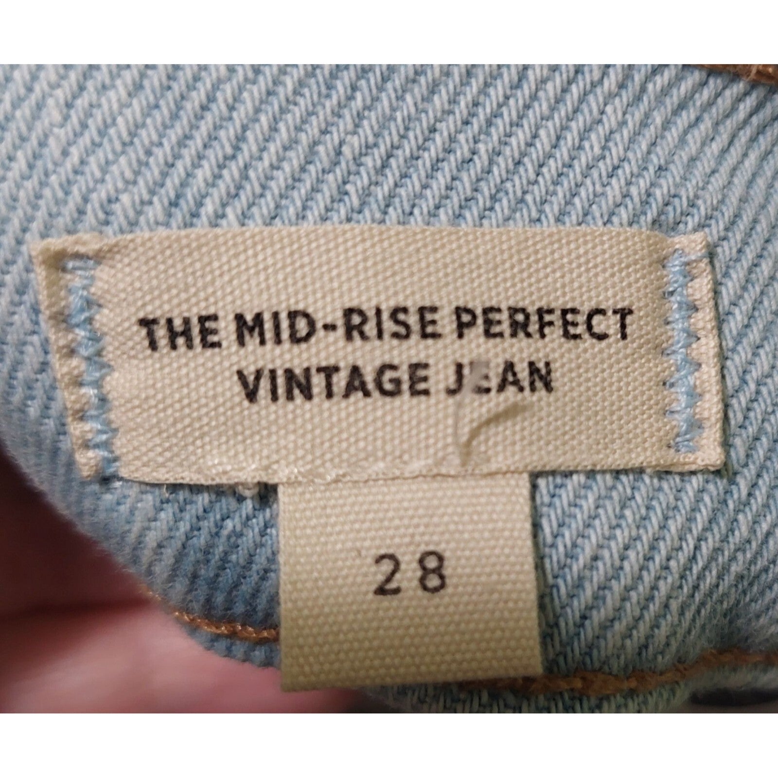 Madewell Womens Mid-Rise Perfect Vintage Jean W28 With Magic Pockets Light Wash